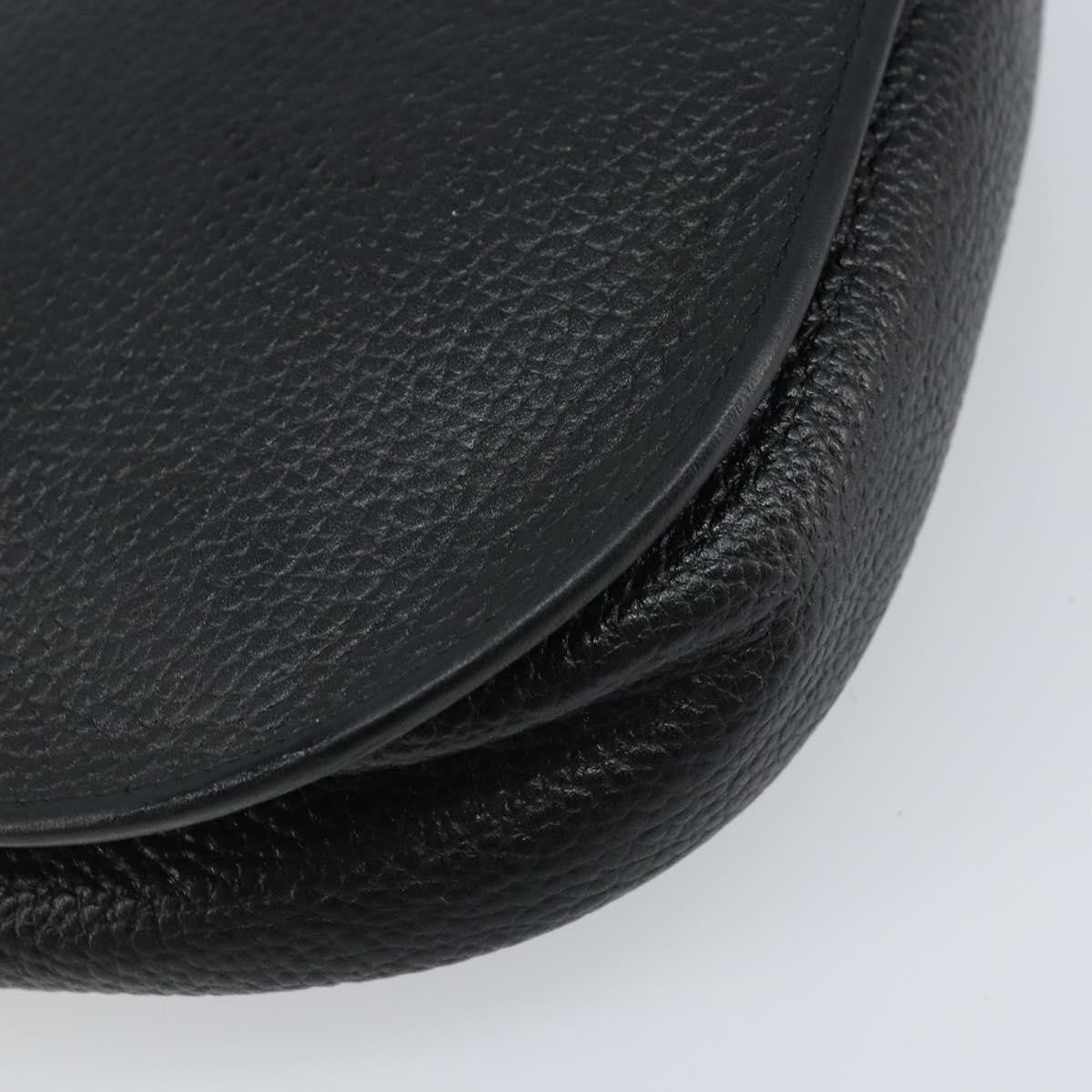 Christian Dior Vintage Cd Logo Leather Black Leather Shoulder Bag Bag (Pre-Owned)