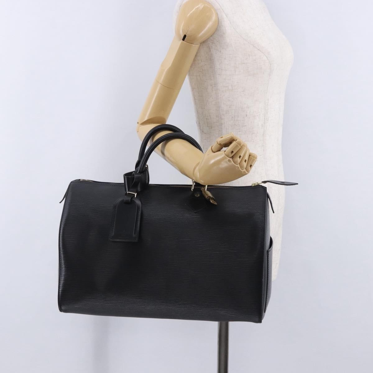 Louis Vuitton Speedy Epi Leather Black Leather Handbag (Pre-Owned)