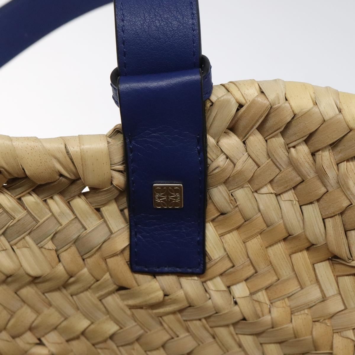 Loewe Basket Tote Raffia Beige Wood Bag (Pre-Owned)