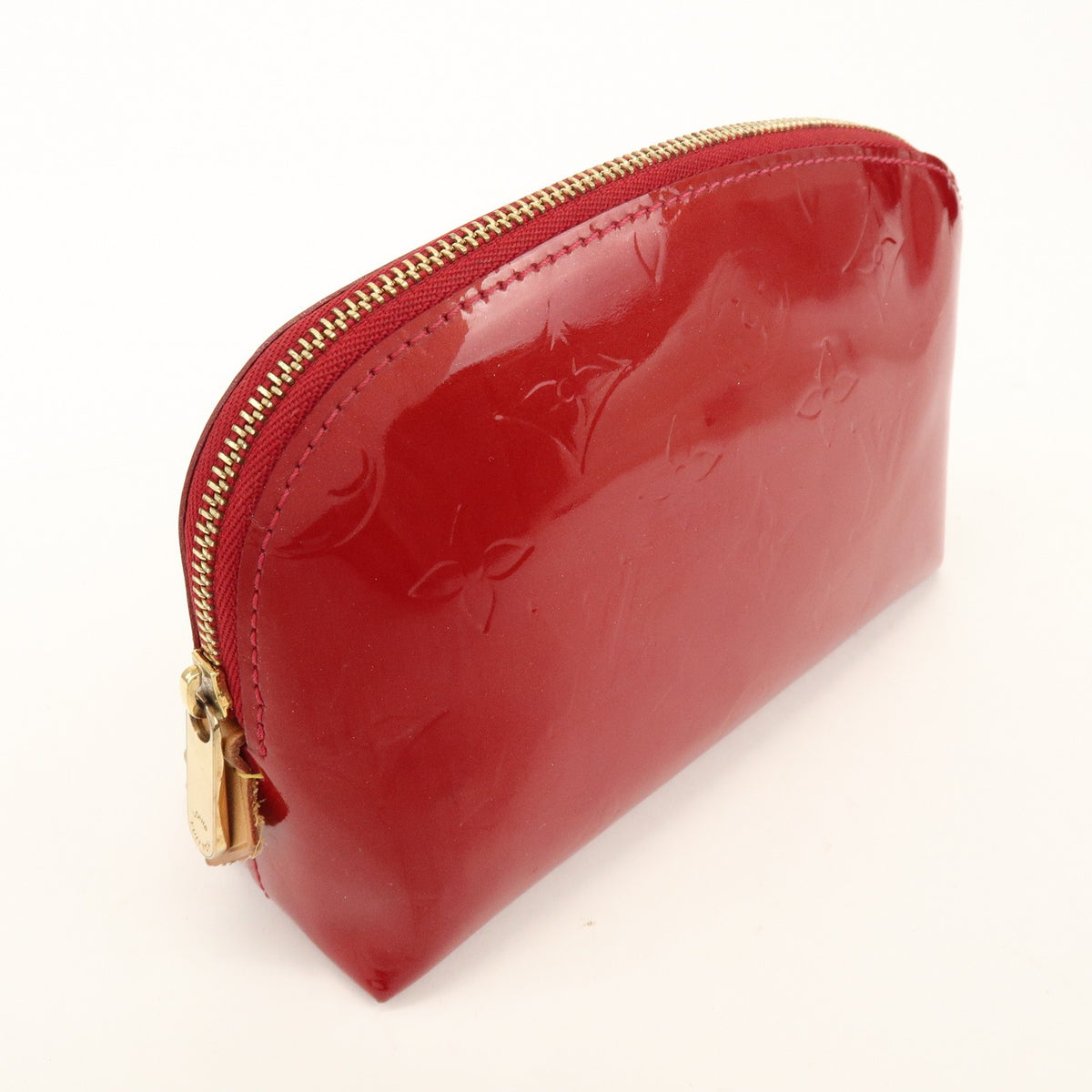 Louis Vuitton Cosmetic Monogram Vernis Red Patent_Leather Toiletry Case Accessory (Pre-Owned)
