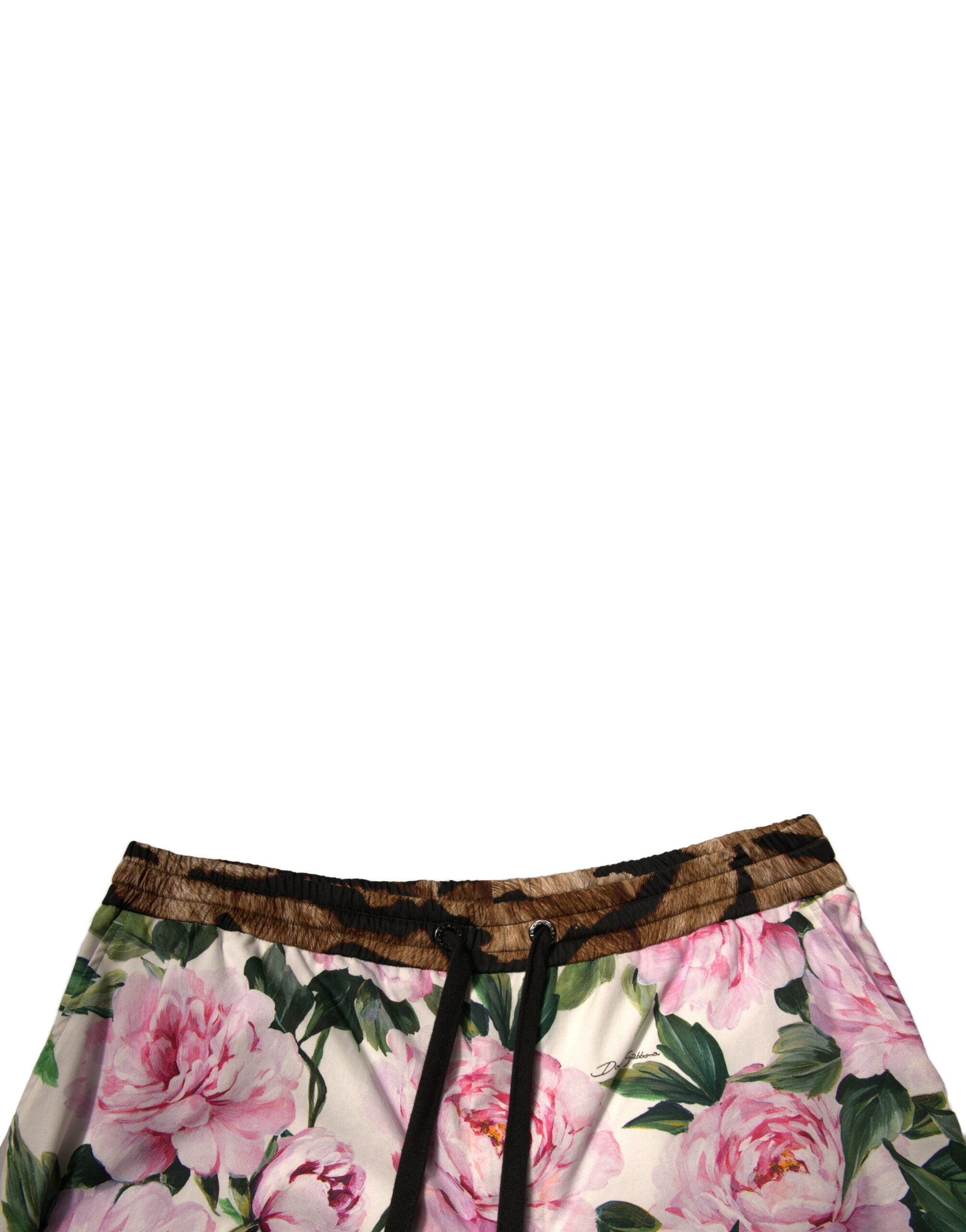 Dolce & Gabbana Multicolor Floral Cotton Men Bermuda Men's Shorts (Pre-Owned)