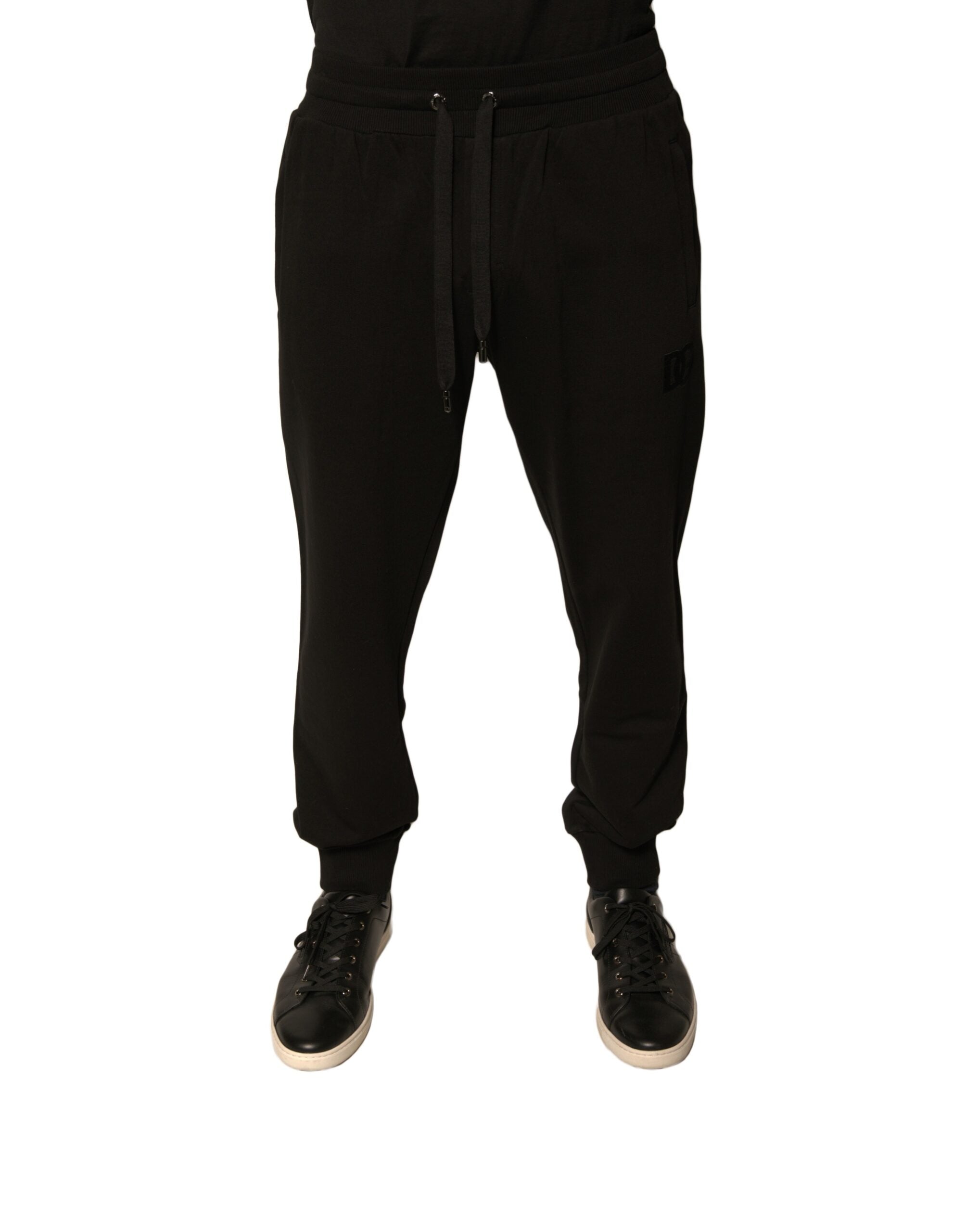 Dolce & Gabbana Black Cotton Jogger Men SweatMen's Men's Pants