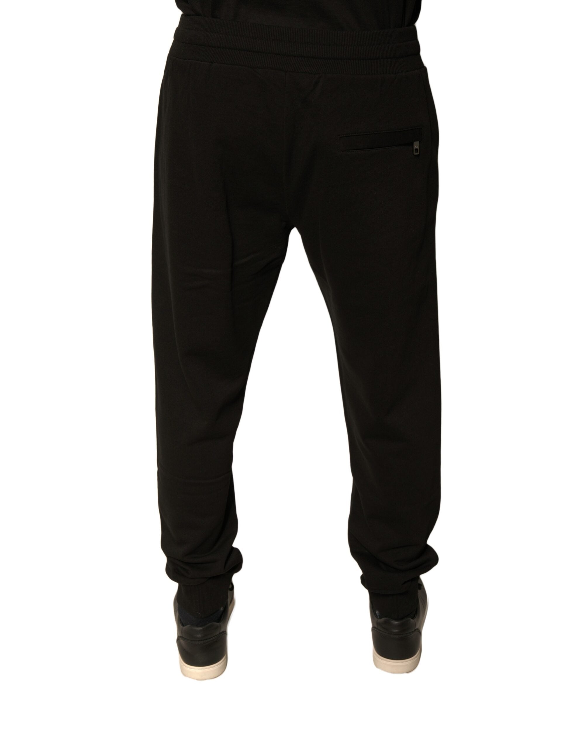 Dolce & Gabbana Black Cotton Jogger Men SweatMen's Men's Pants