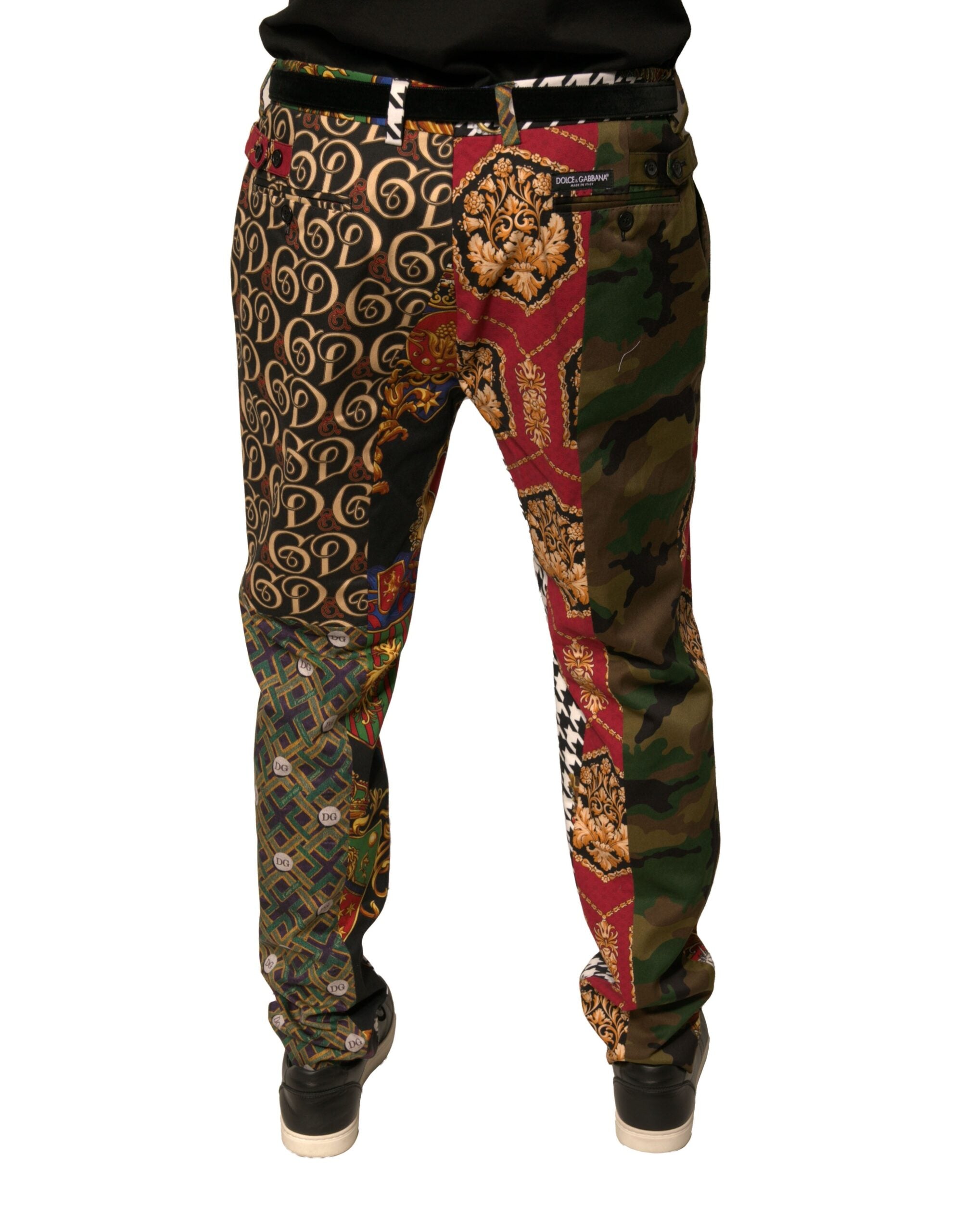 Dolce & Gabbana Multicolor Patchwork Men Dress Men's Pants