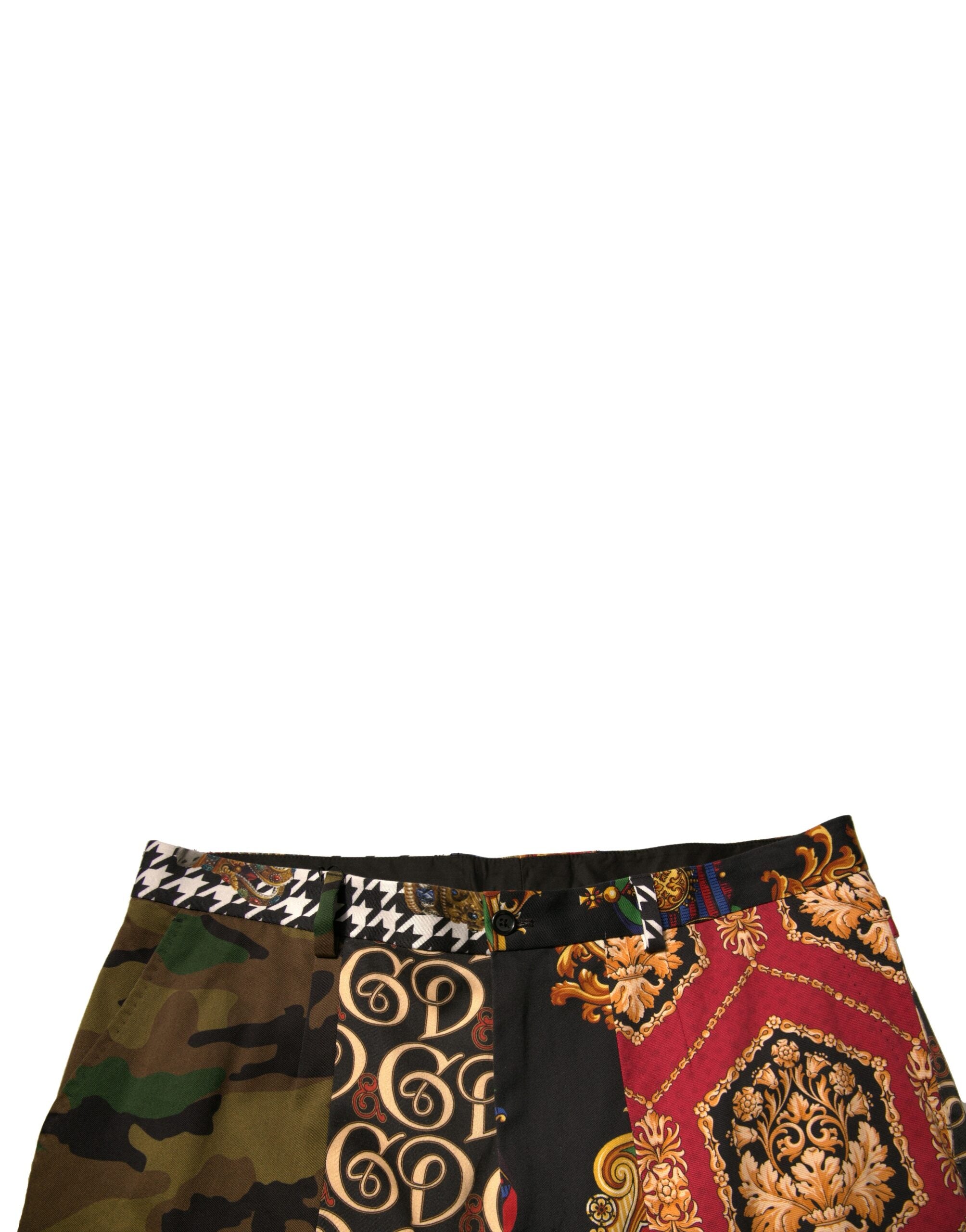 Dolce & Gabbana Multicolor Patchwork Men Dress Men's Pants