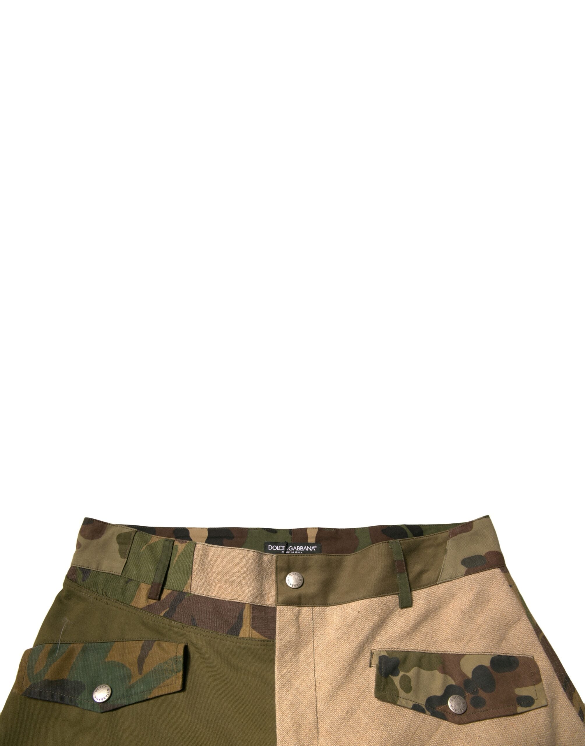Dolce & Gabbana Multicolor Patchwork Flight Cargo Men's Pants (Pre-Owned)