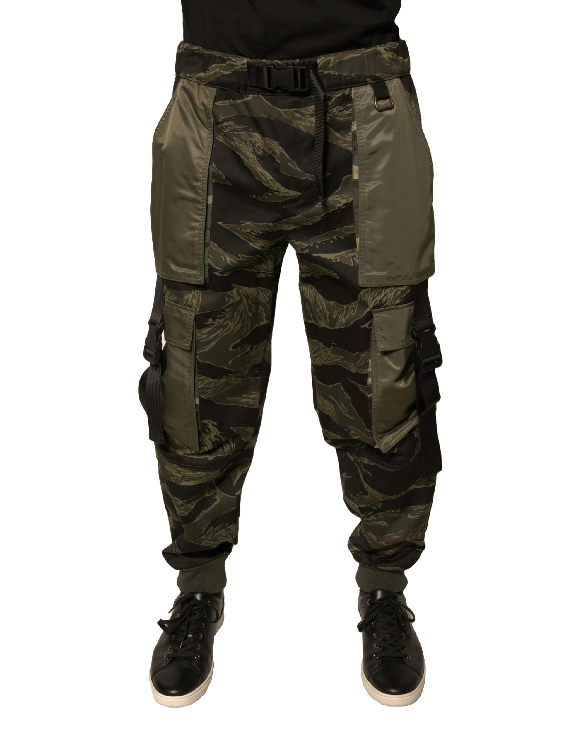 Dolce & Gabbana Green Cotton Jogger Cargo Men's Pants