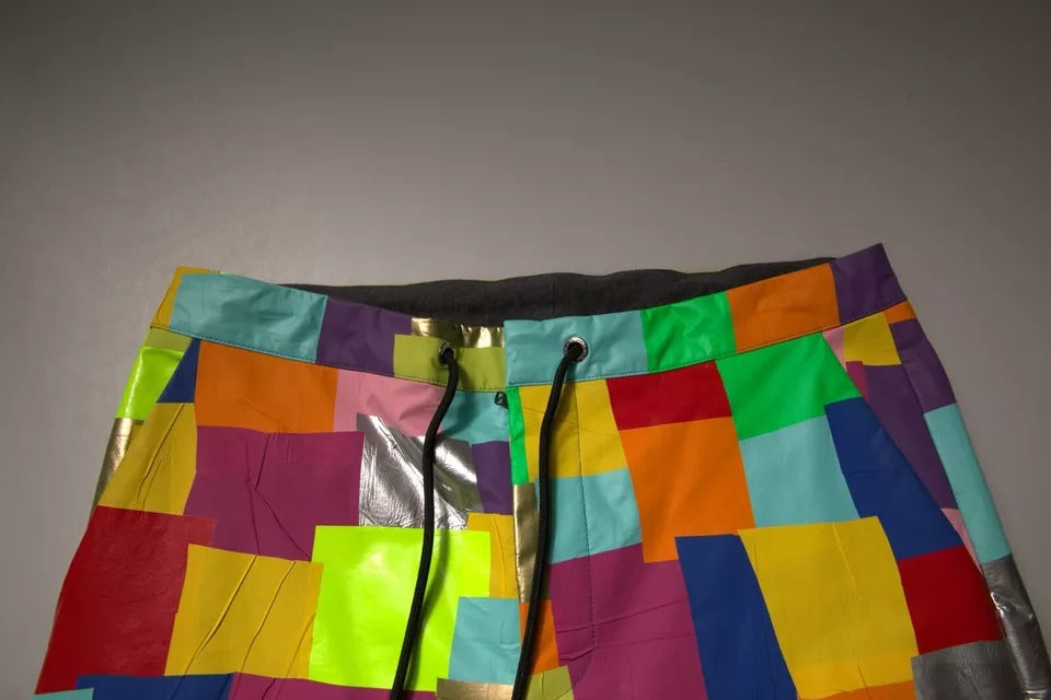 Dolce & Gabbana Multicolor Cotton Patchwork Men Cargo Men's Pants