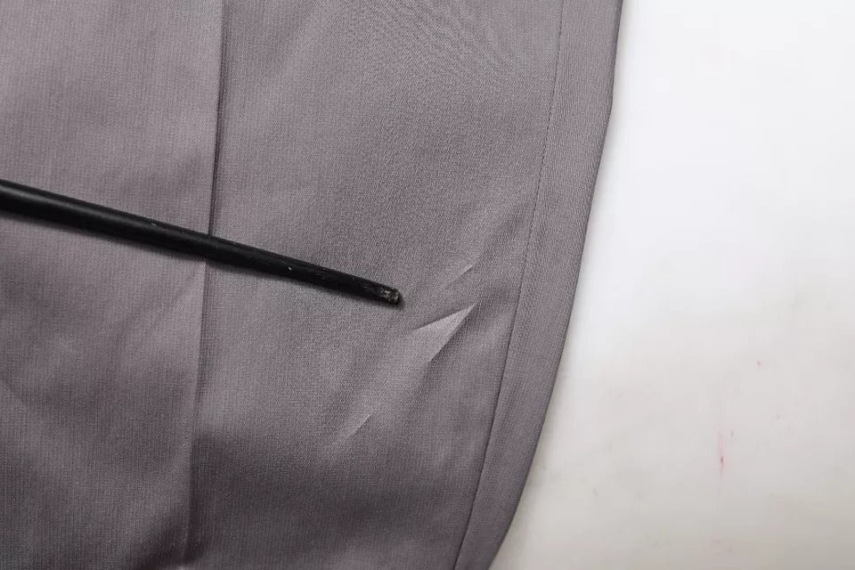 Dolce & Gabbana Dark Gray Mid Waist Dress Men's Pants (Pre-Owned)