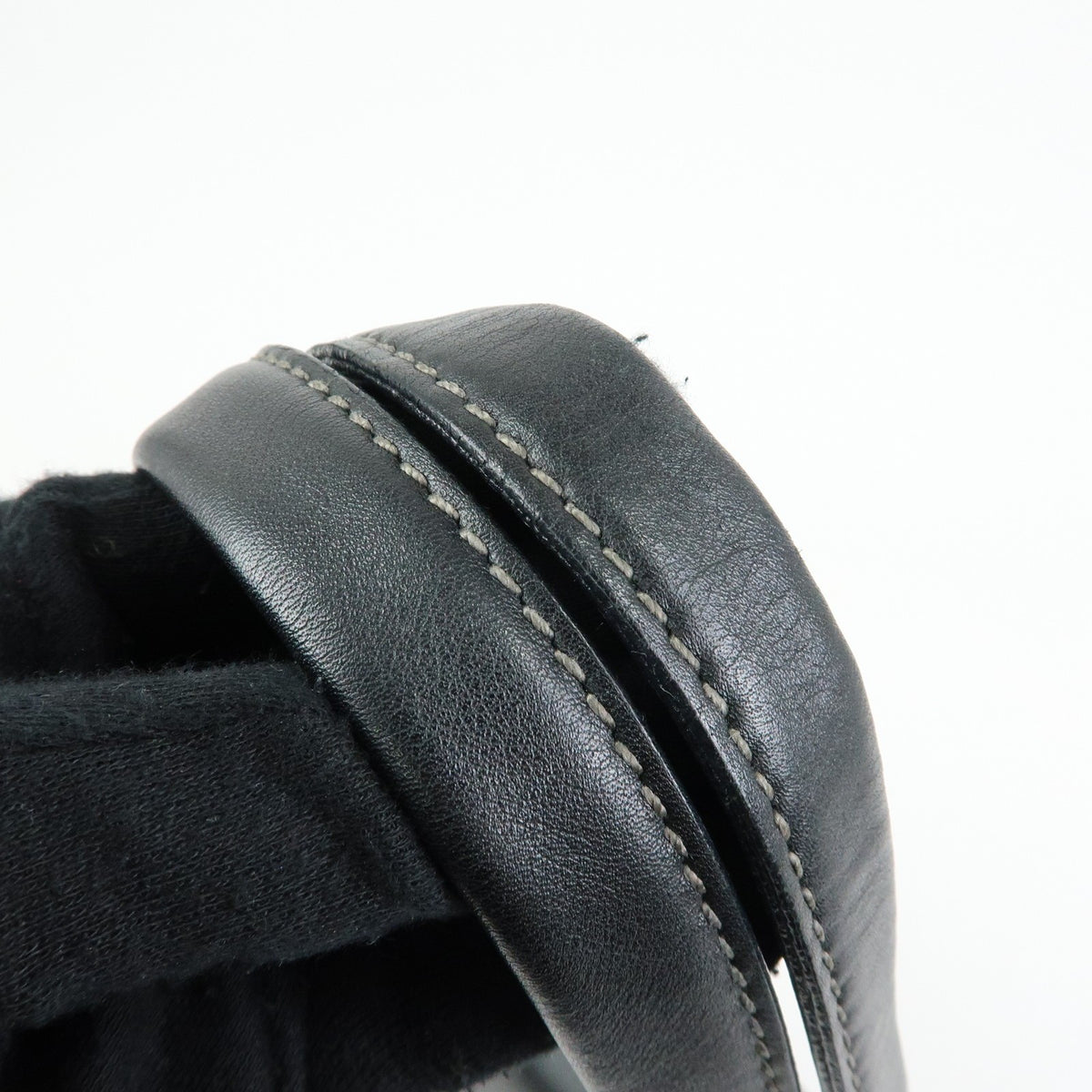 Bvlgari Tote Leather Black Leather Tote Bag Bag (Pre-Owned)