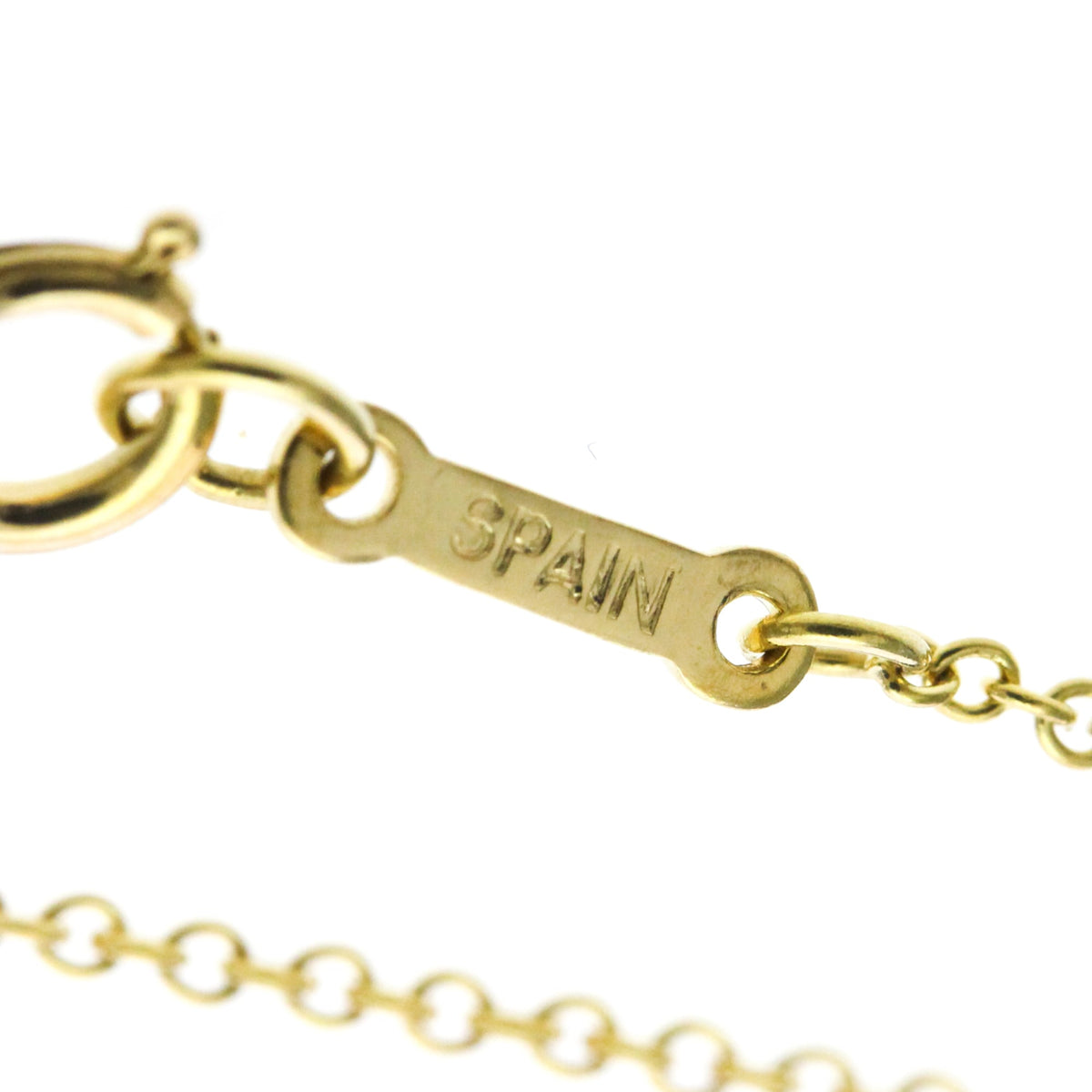 Tiffany & Co. Elsa Peretti Open Heart Pendant 18K Yellow Gold Gold Yellow_Gold Necklace Jewelry (Pre-Owned)