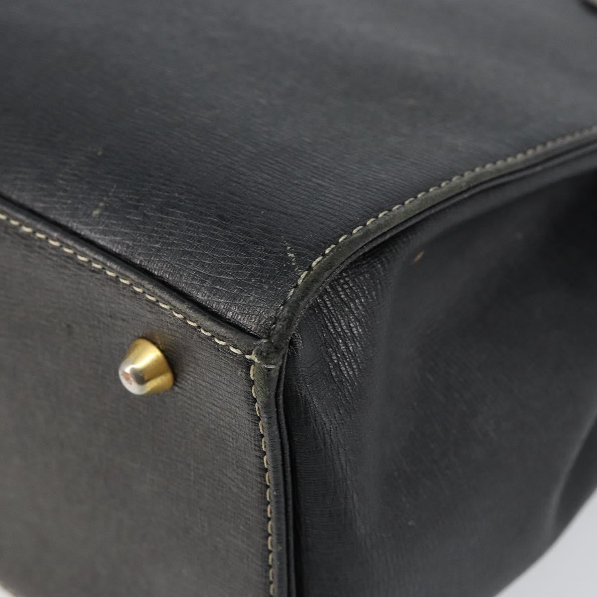 Burberry Vintage Leather Black Leather Handbag (Pre-Owned)