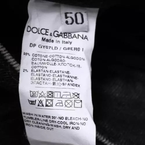 Dolce & Gabbana Black Cotton Stretch Skinny Men Denim Men's Jeans (Pre-Owned)