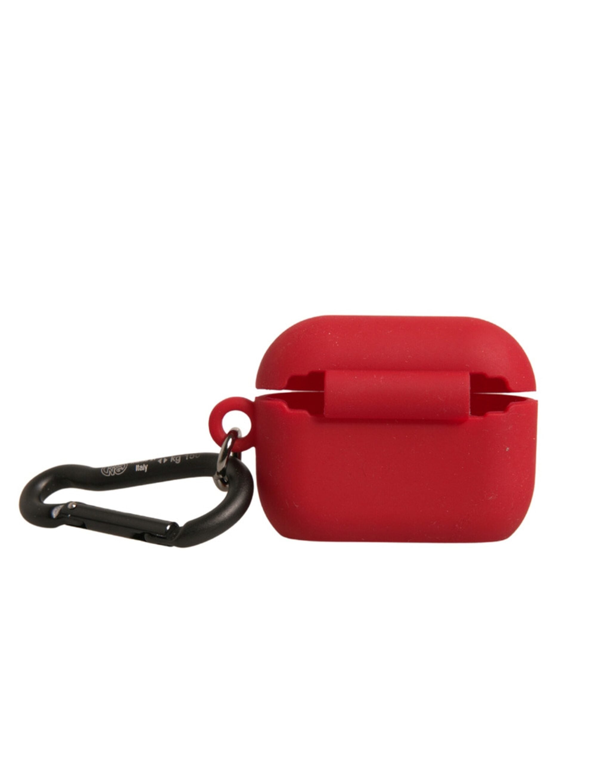Dolce & Gabbana Red Silicone Rubber Logo Embossed Airpods Men's Case