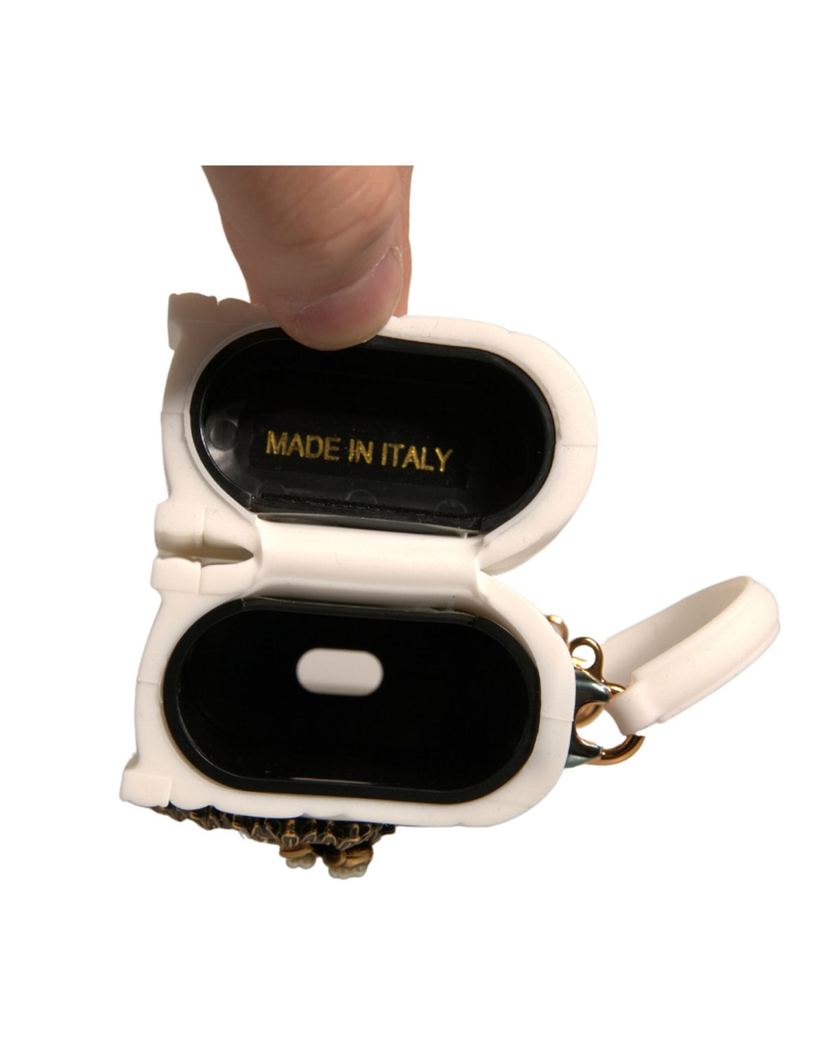 Dolce & Gabbana White Silicone Devotion Heart Cover Hand Bag Airpod Women's Case (Pre-Owned)