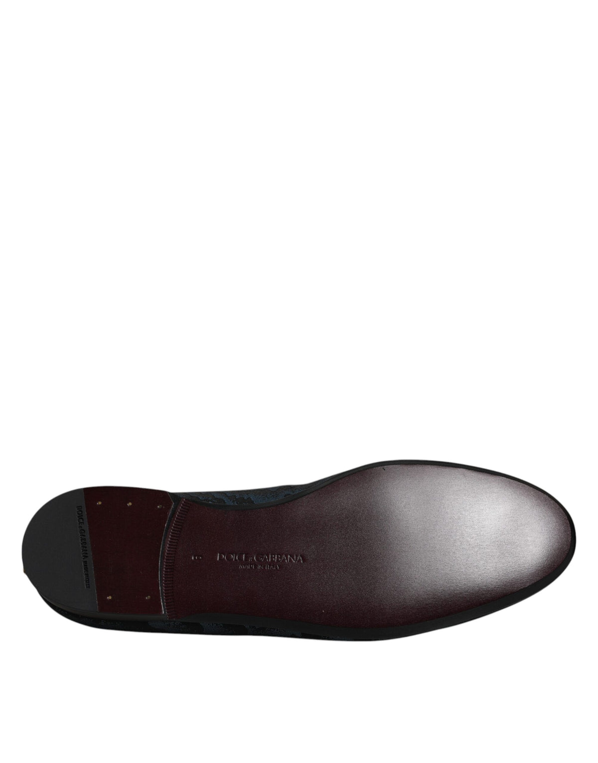 Dolce & Gabbana Blue Black Flats Men Loafers Dress Men's Shoes