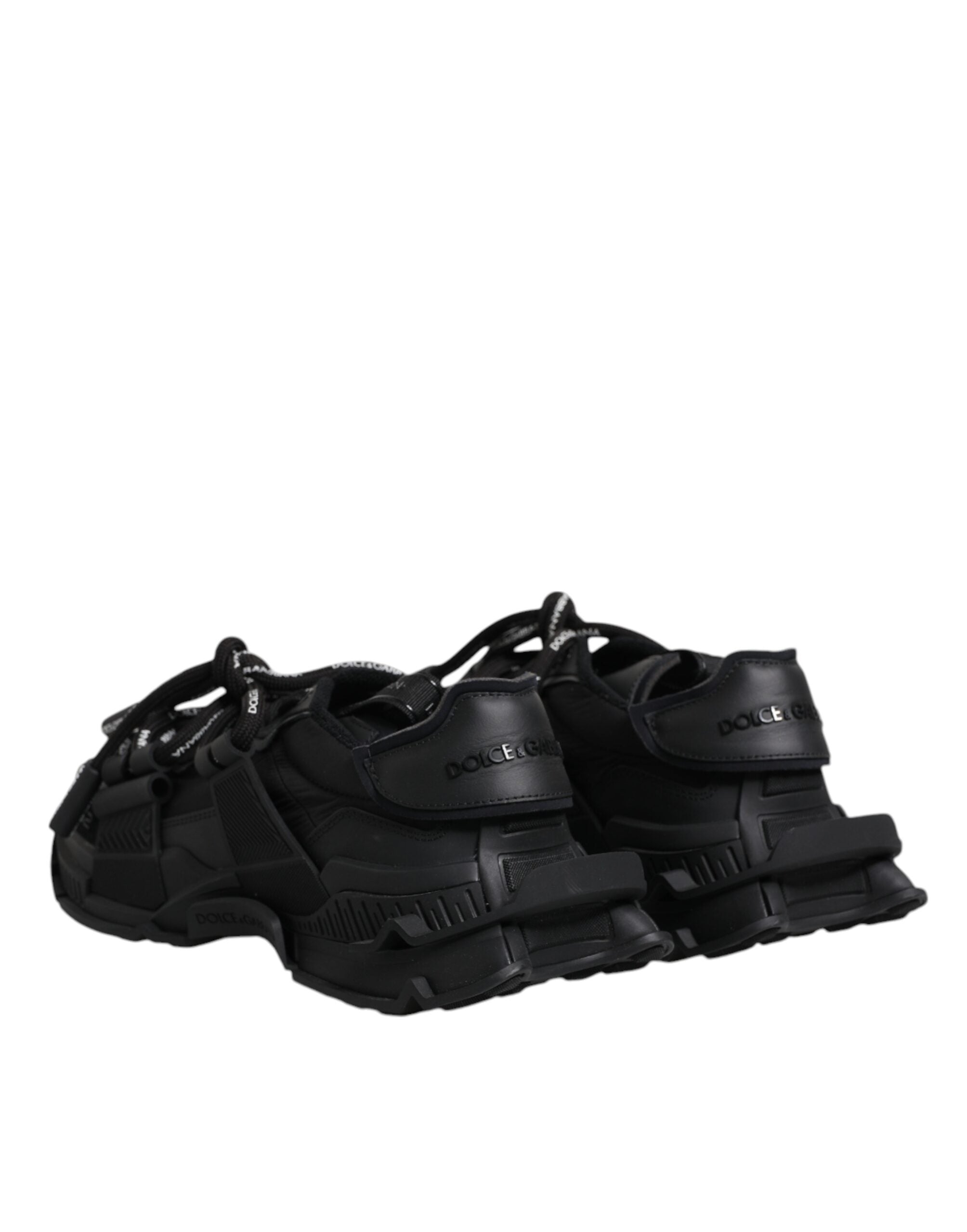 Dolce & Gabbana Black Low Top Space Lace Up Sneakers Men's Shoes