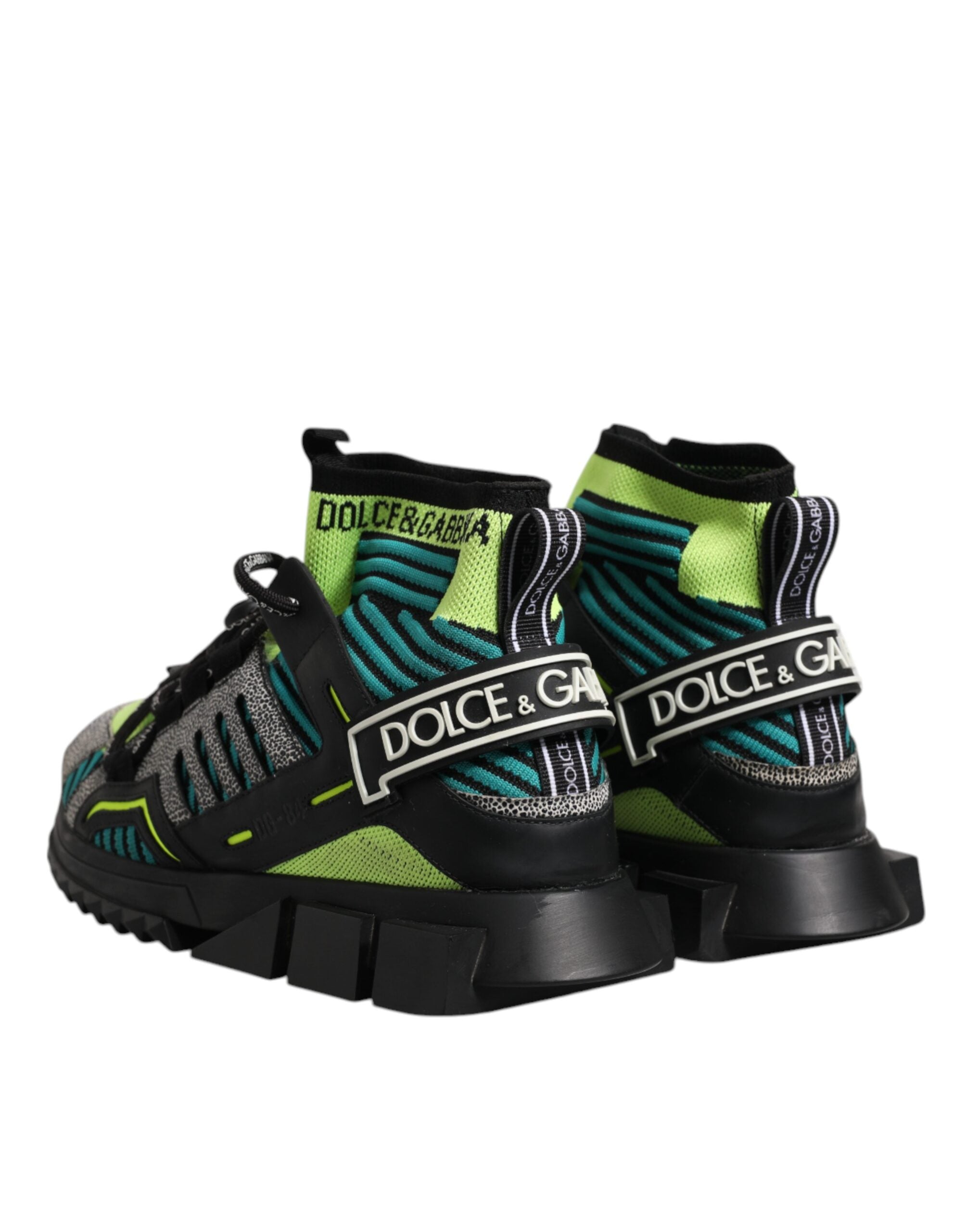 Dolce & Gabbana Multicolor Sorrento Logo Sneakers Socks Men's Shoes (Pre-Owned)