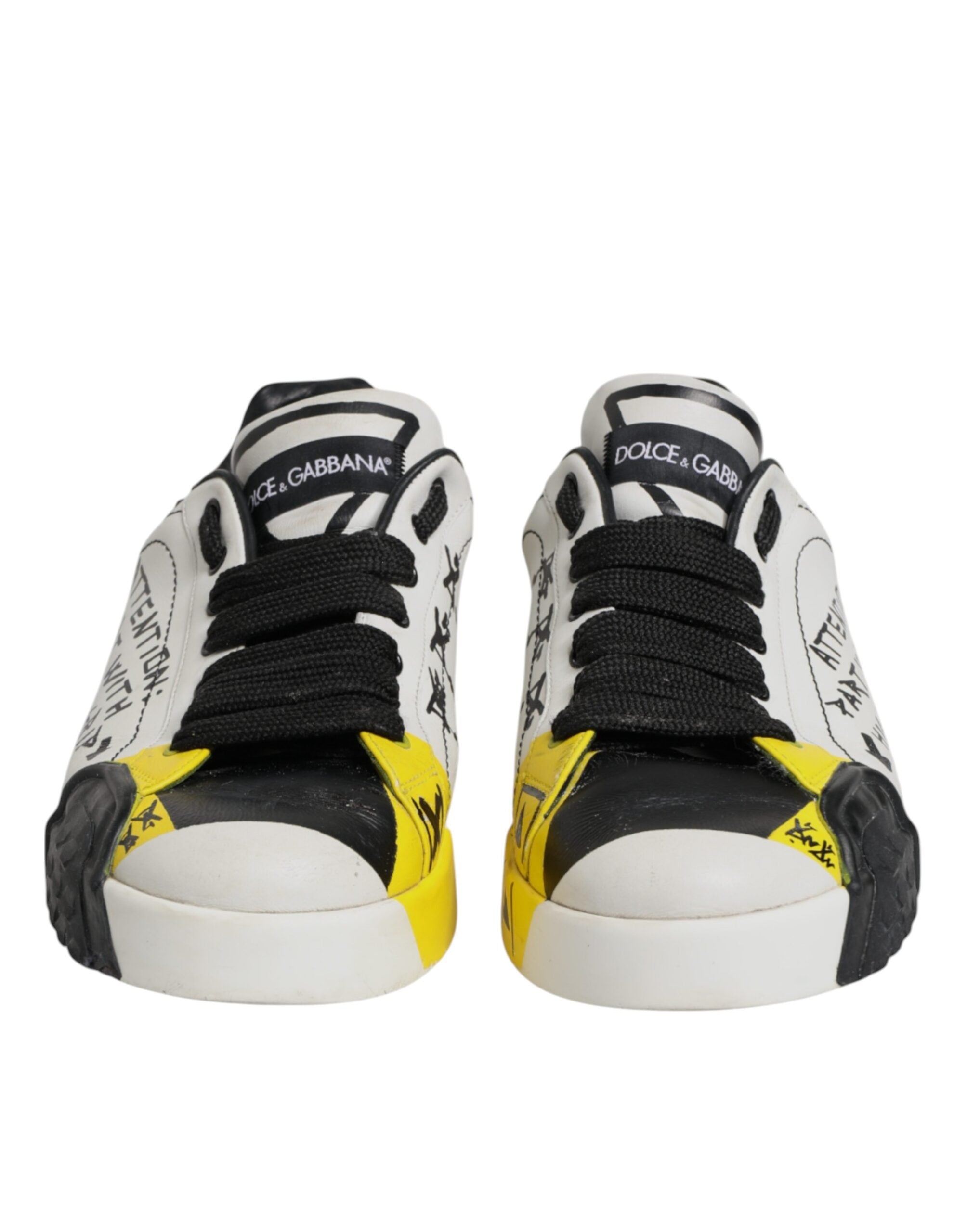 Dolce & Gabbana Multicolor Lettering Portofino Sneakers Men's Shoes (Pre-Owned)