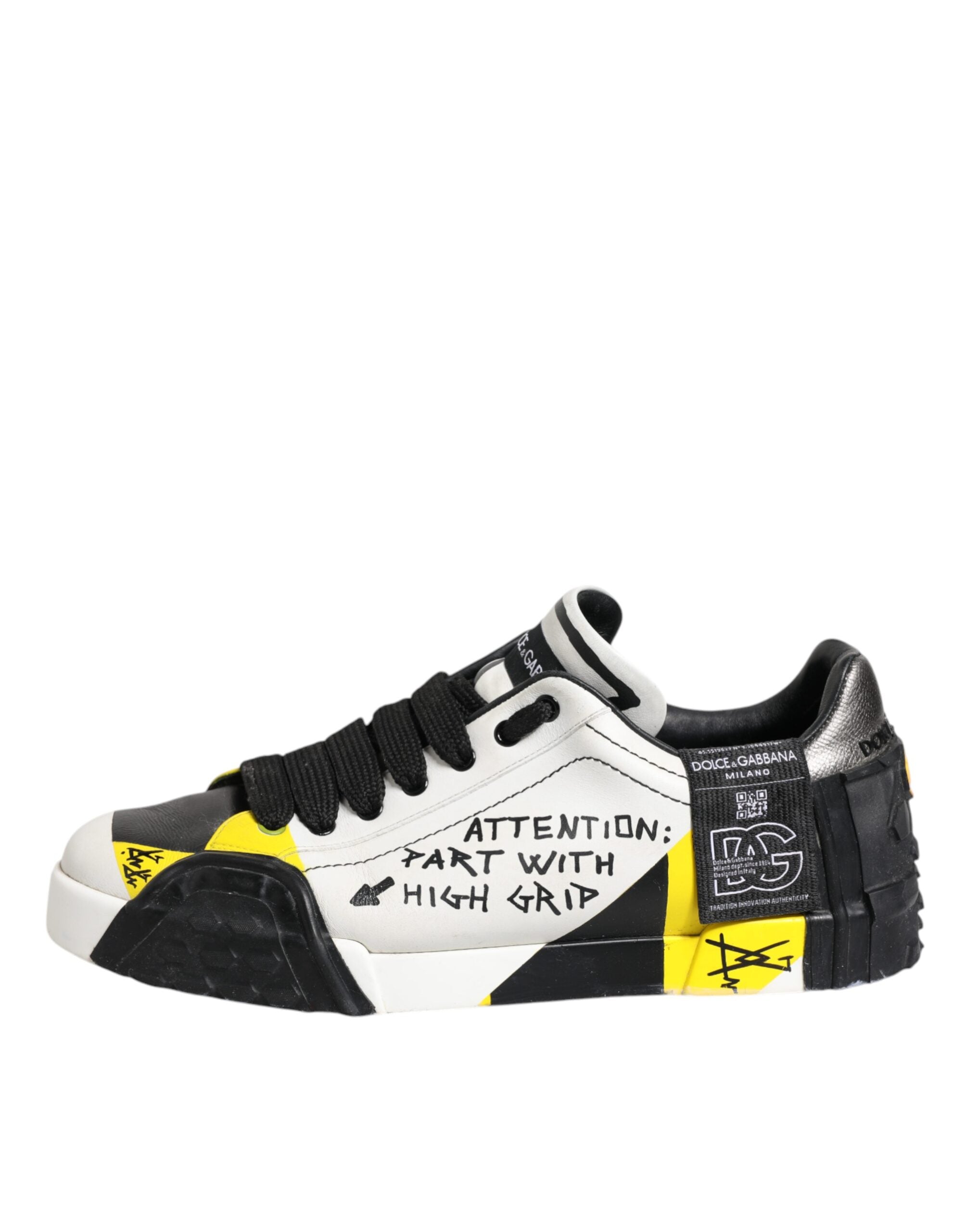 Dolce & Gabbana Multicolor Lettering Portofino Sneakers Men's Shoes (Pre-Owned)