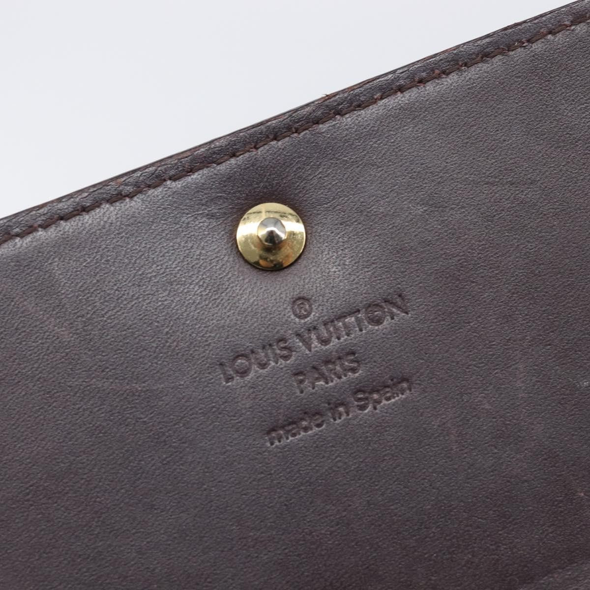 Louis Vuitton Elise Monogram Vernis Burgundy Patent_Leather Wallets Accessory (Pre-Owned)