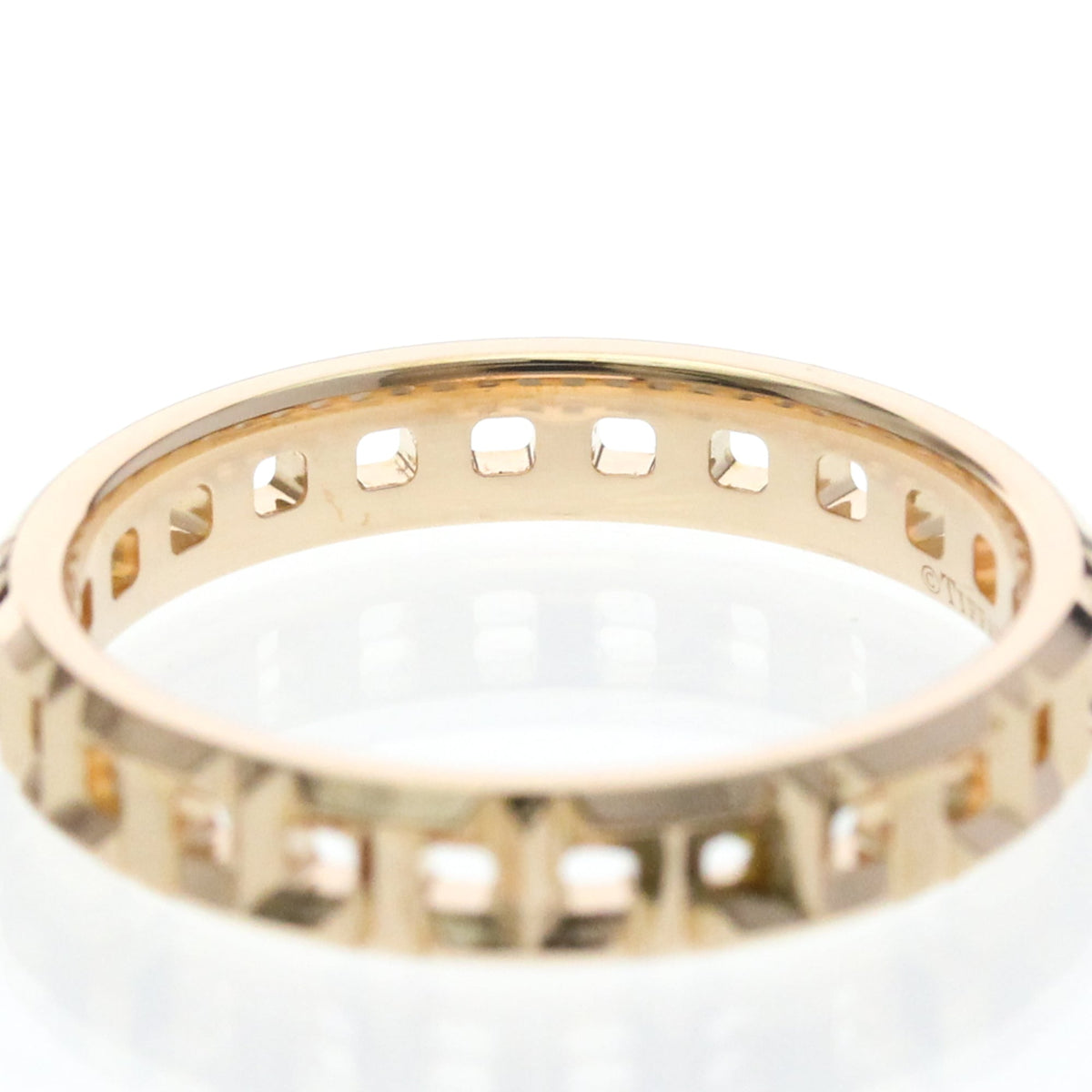 Tiffany & Co. T True 18K Yellow Gold Gold Pink_Gold Ring Jewelry (Pre-Owned)