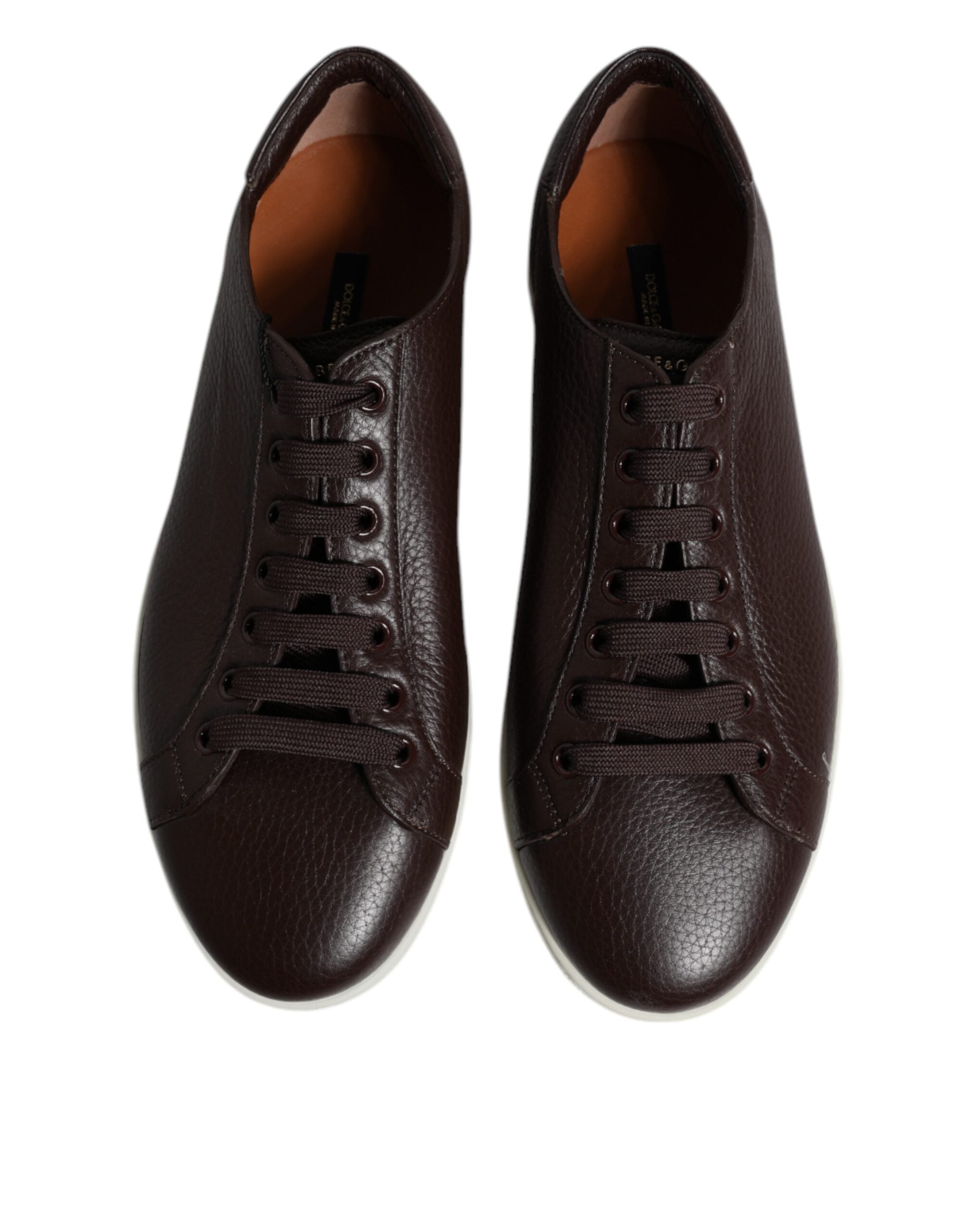 Dolce & Gabbana Brown Low Top Men Saint Tropez Sneakers Men's Shoes