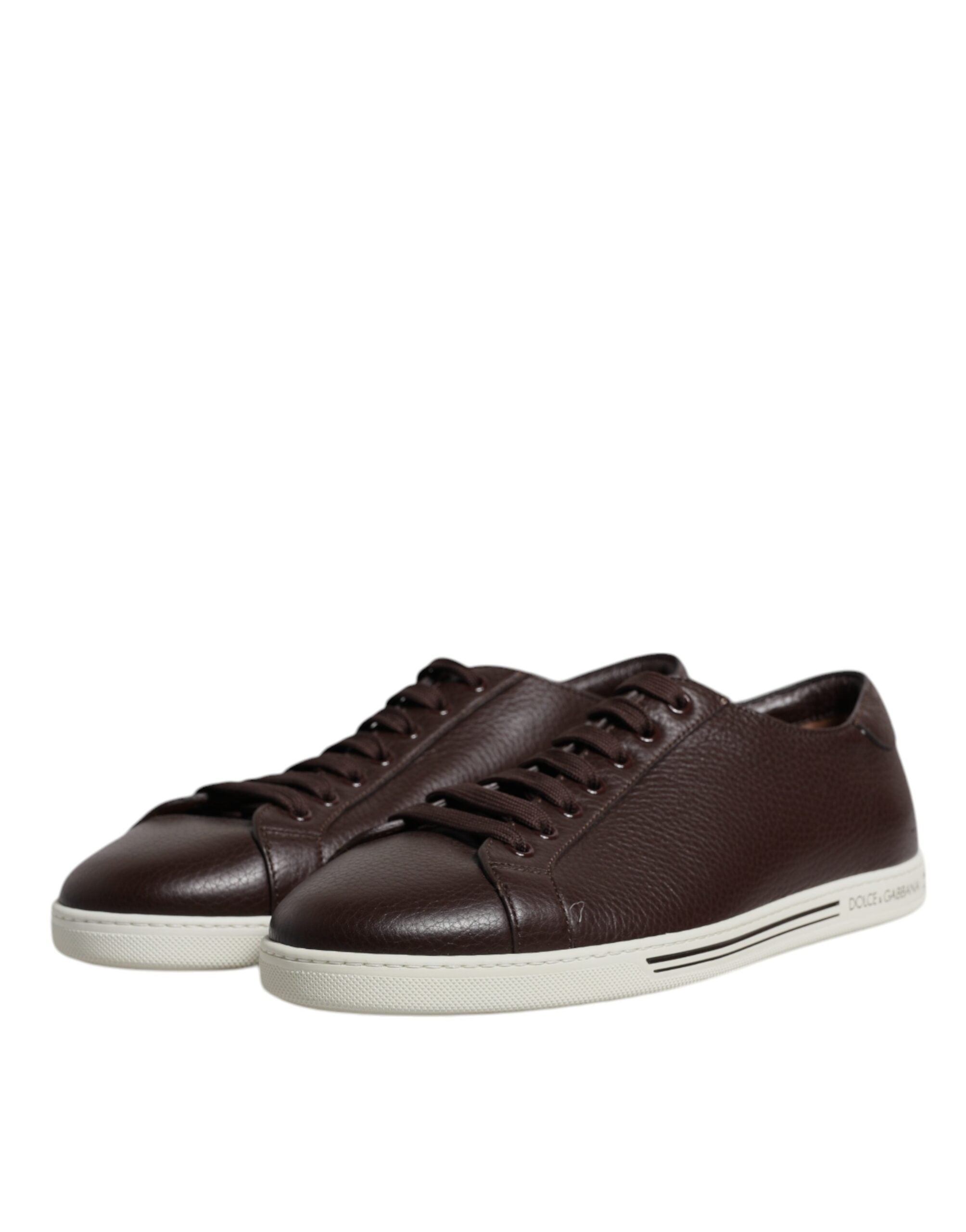 Dolce & Gabbana Brown Low Top Men Saint Tropez Sneakers Men's Shoes