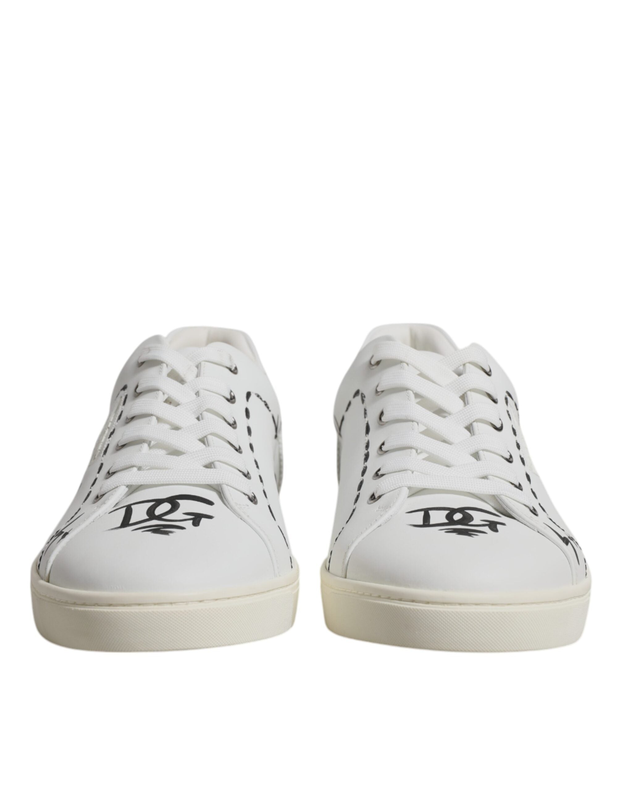 Dolce & Gabbana White Leather Milano Low Top Sneakers Men's Shoes