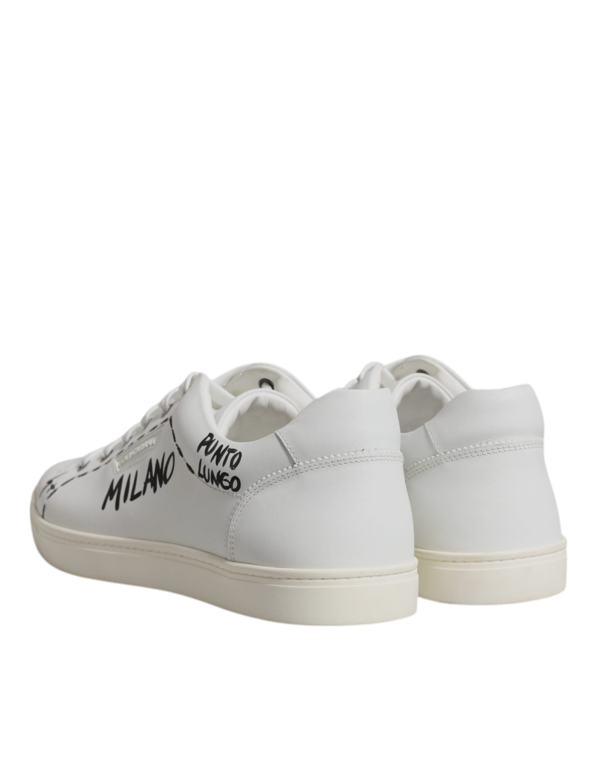 Dolce & Gabbana White Leather Milano Low Top Sneakers Men's Shoes