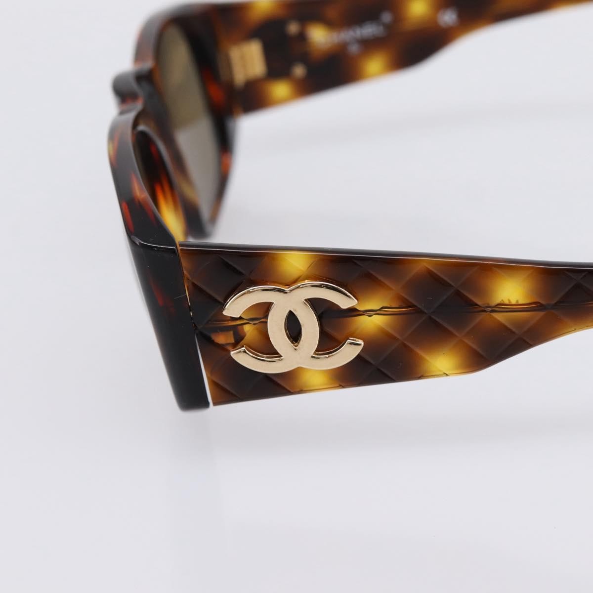 Chanel Logo Cc Plastic Brown Plastic Sunglasse Accessory (Pre-Owned)
