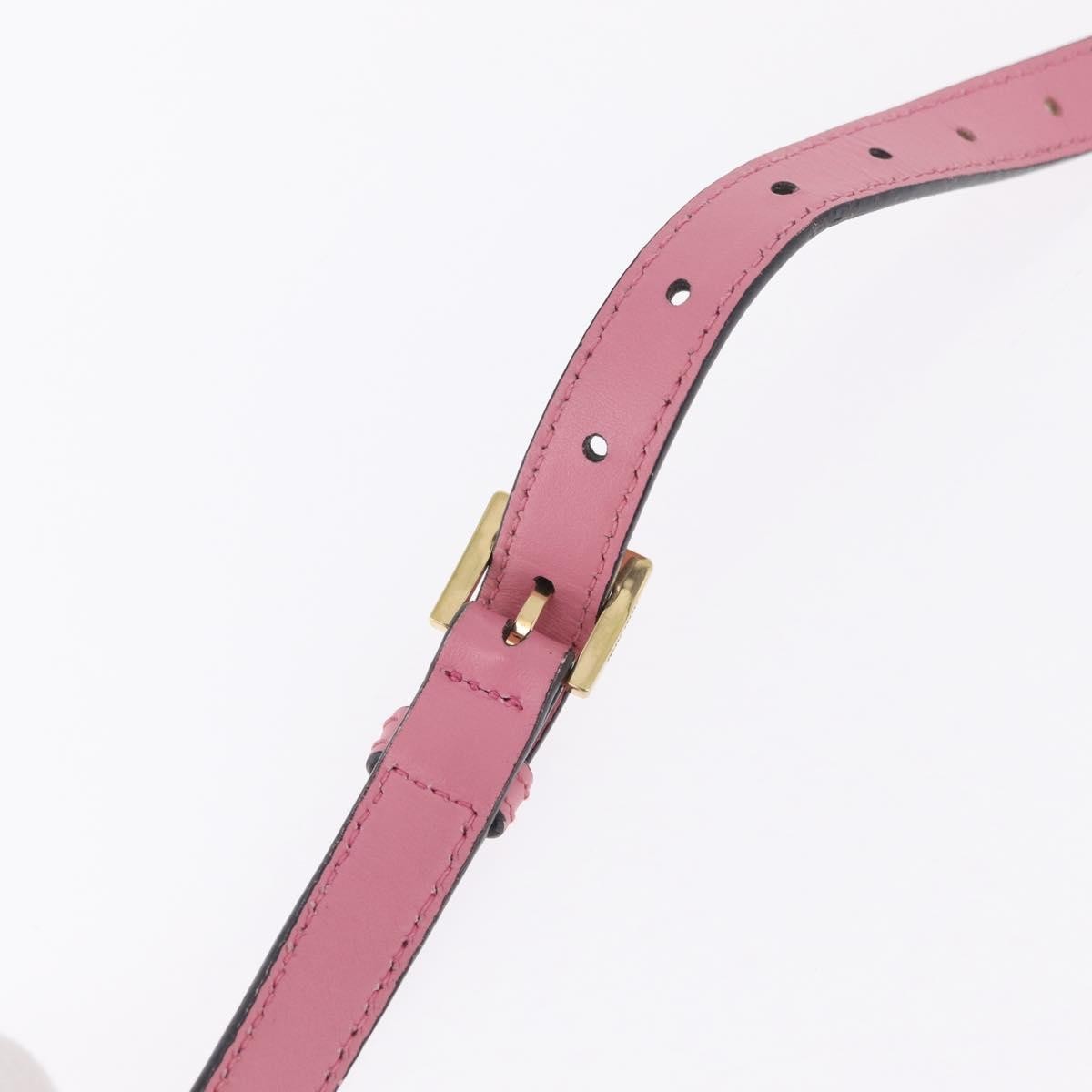 Miu Miu Madras Crystal Flap Leather Pink Leather Crossbody Bag Bag (Pre-Owned)