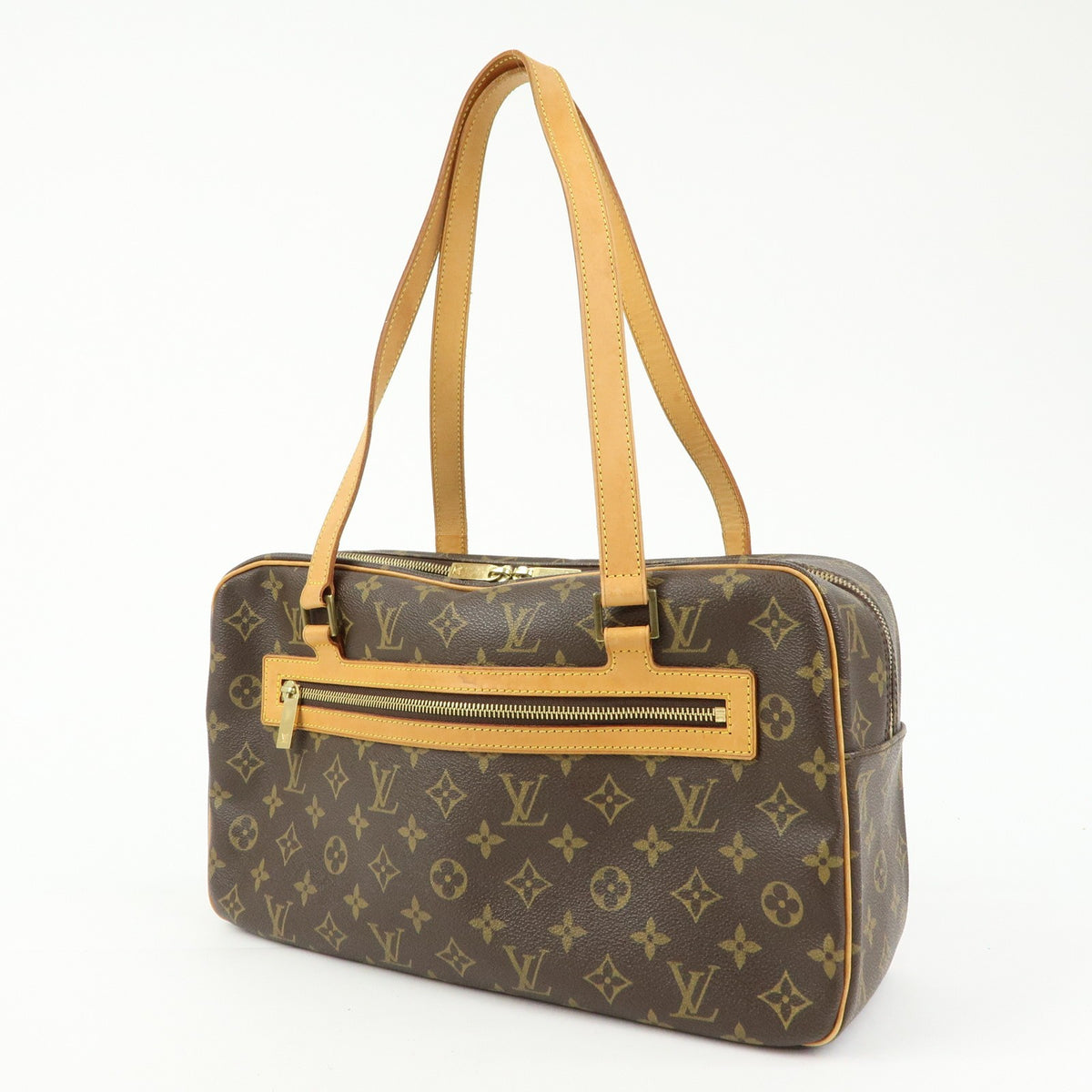 Louis Vuitton Cite Monogram Canvas Brown Canvas Handbag (Pre-Owned)