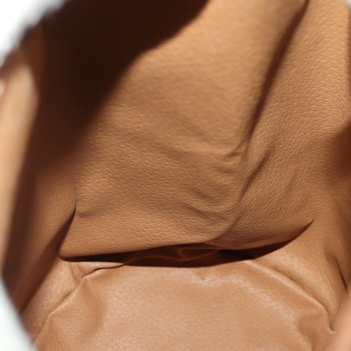 Celine Vintage Macadam Canvas And Leather Brown Canvas Backpack Bag (Pre-Owned)