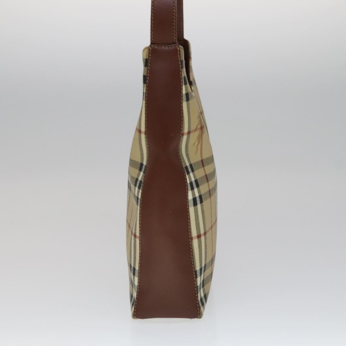 Burberry Shoulder Haymarket Coated Canvas Beige Pvc Bag (Pre-Owned)