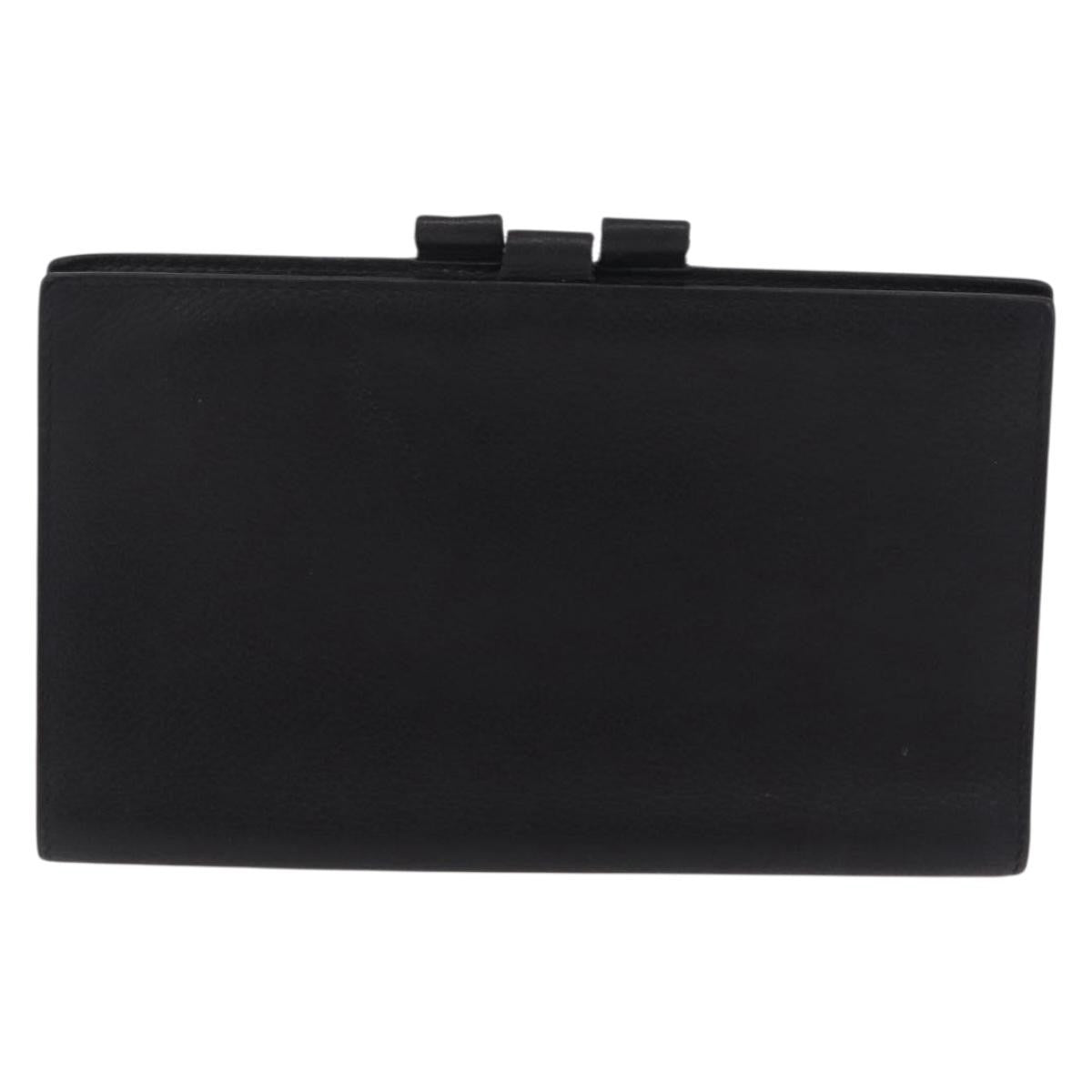 Hermes Vision Agenda Cover Leather Black Leather Briefcase Bag (Pre-Owned)