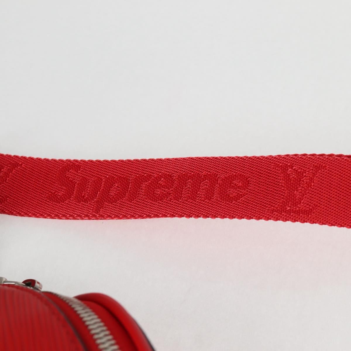 Louis Vuitton Louis Vuitton X Supreme Waist Epi Leather Red Leather Clutche & Pouche Bag (Pre-Owned)