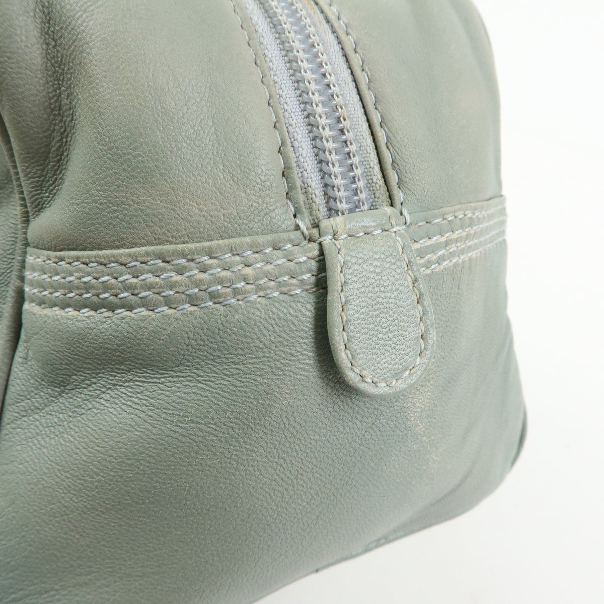 Loewe Anagram Leather Blue Leather Tote Bag Bag (Pre-Owned)
