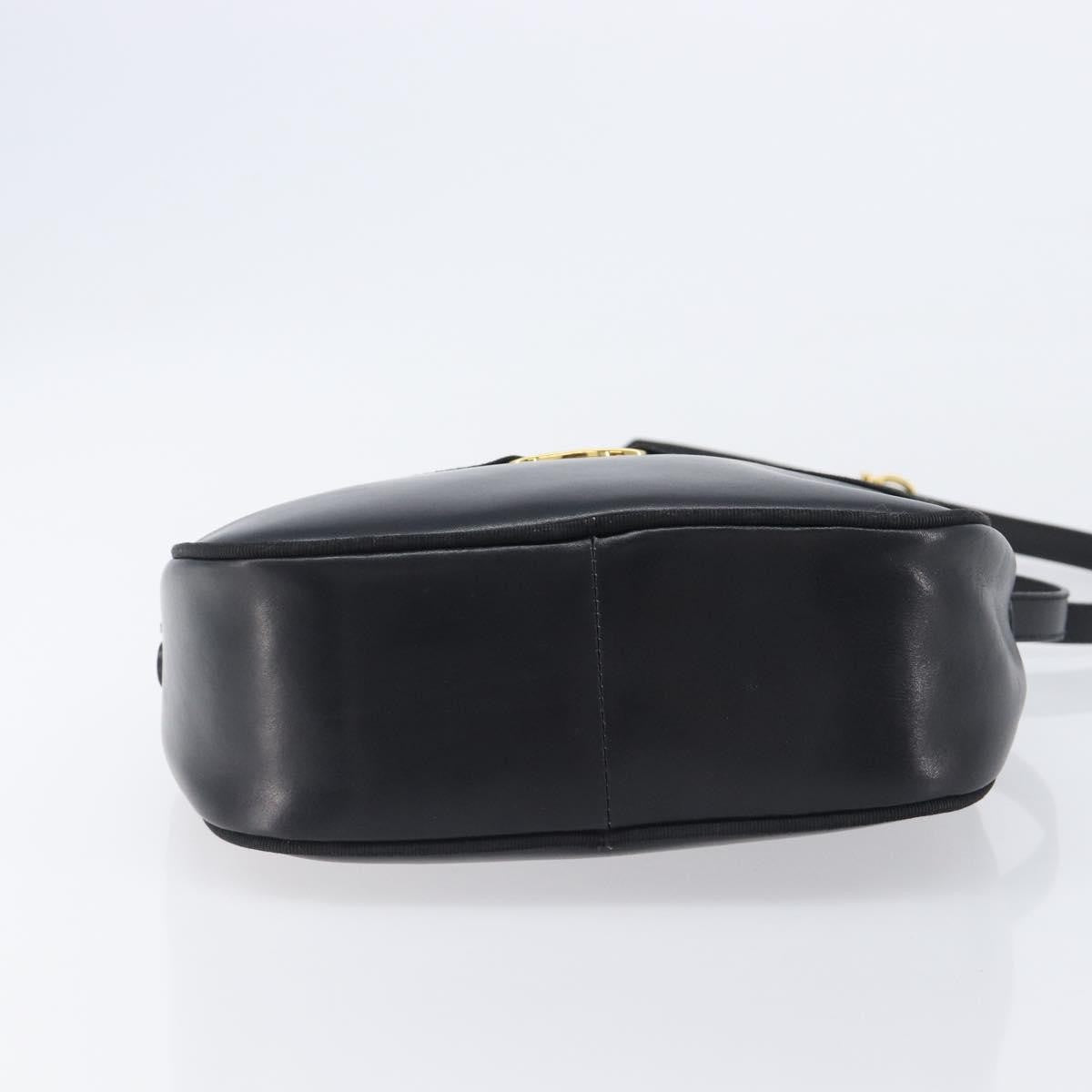 Salvatore Ferragamo Vara Bow Camera Leather Black Leather Shoulder Bag Bag (Pre-Owned)