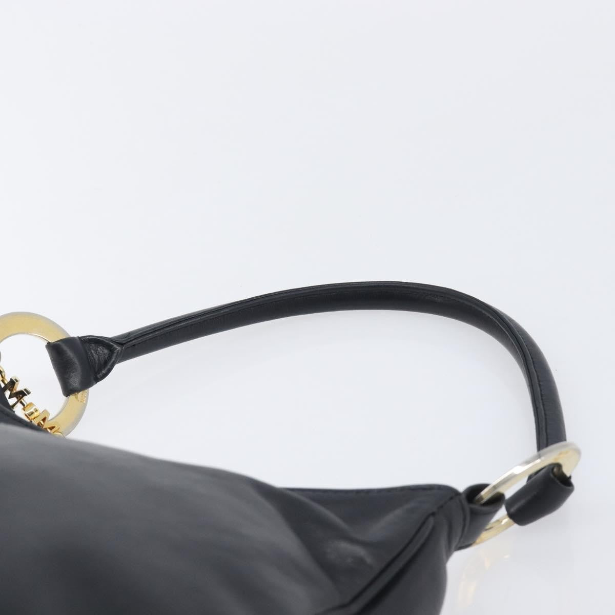 MCM Vintage Leather Black Leather Handbag (Pre-Owned)