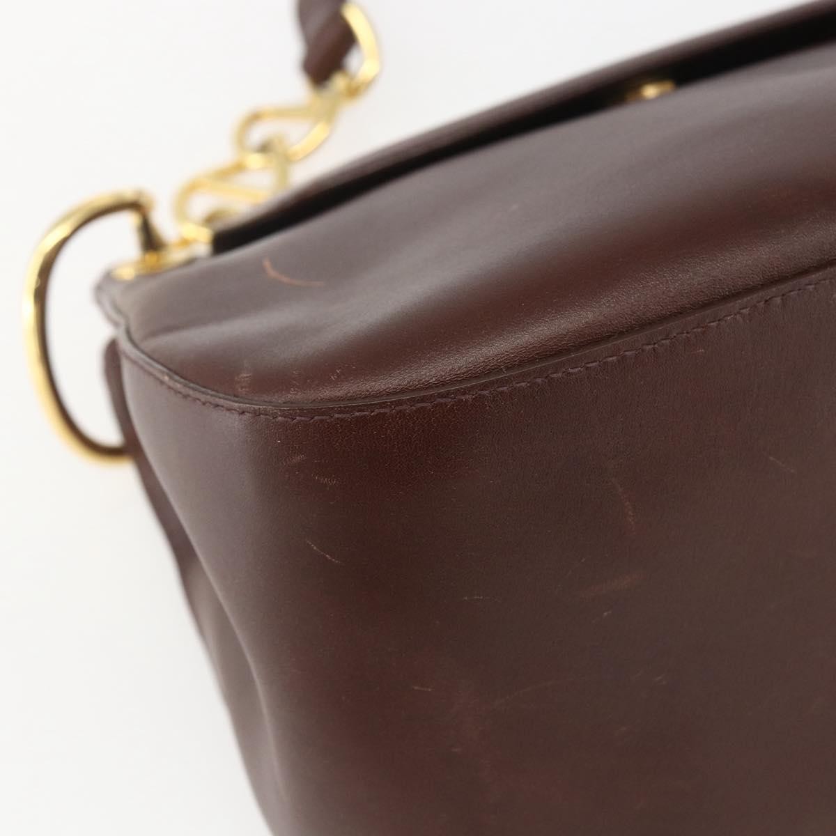 Prada Vintage Leather Brown Leather Shoulder Bag Bag (Pre-Owned)