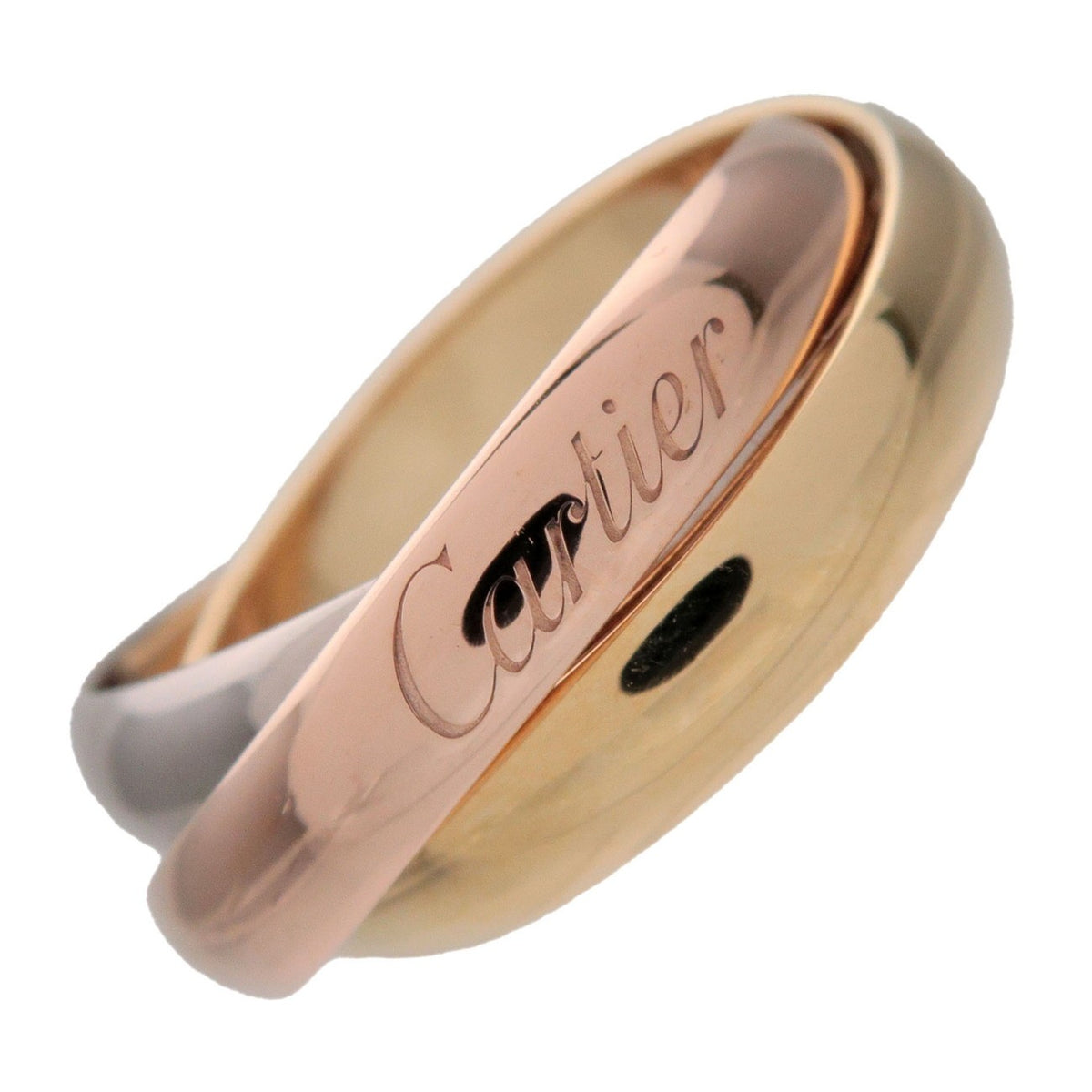 Cartier Trinity 18K Tricolor Gold Multicolour Gold Ring Jewelry (Pre-Owned)