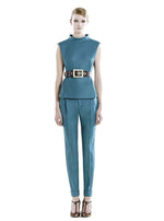 Gucci Women's Wool Cashmere Elastane Mock Neck Funnel Top