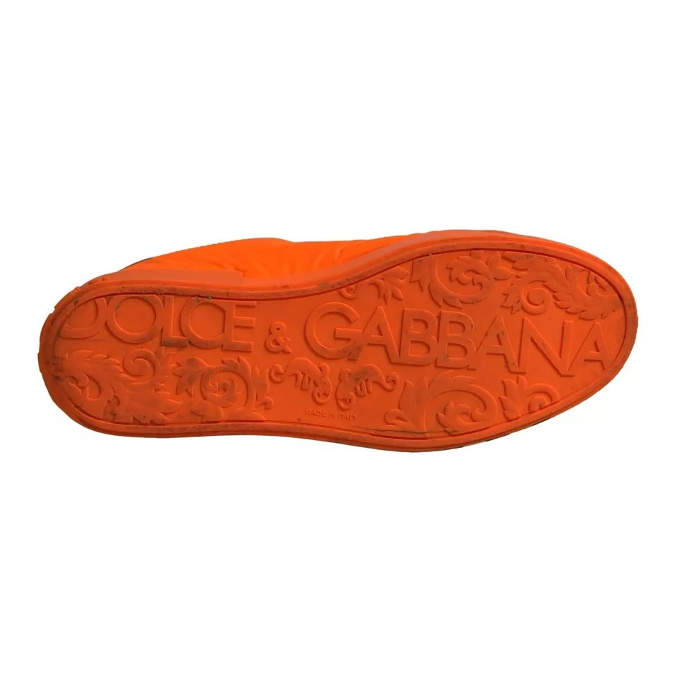 Dolce & Gabbana Orange Portofino Logo Tape Men Sneakers Men's Shoes (Pre-Owned)