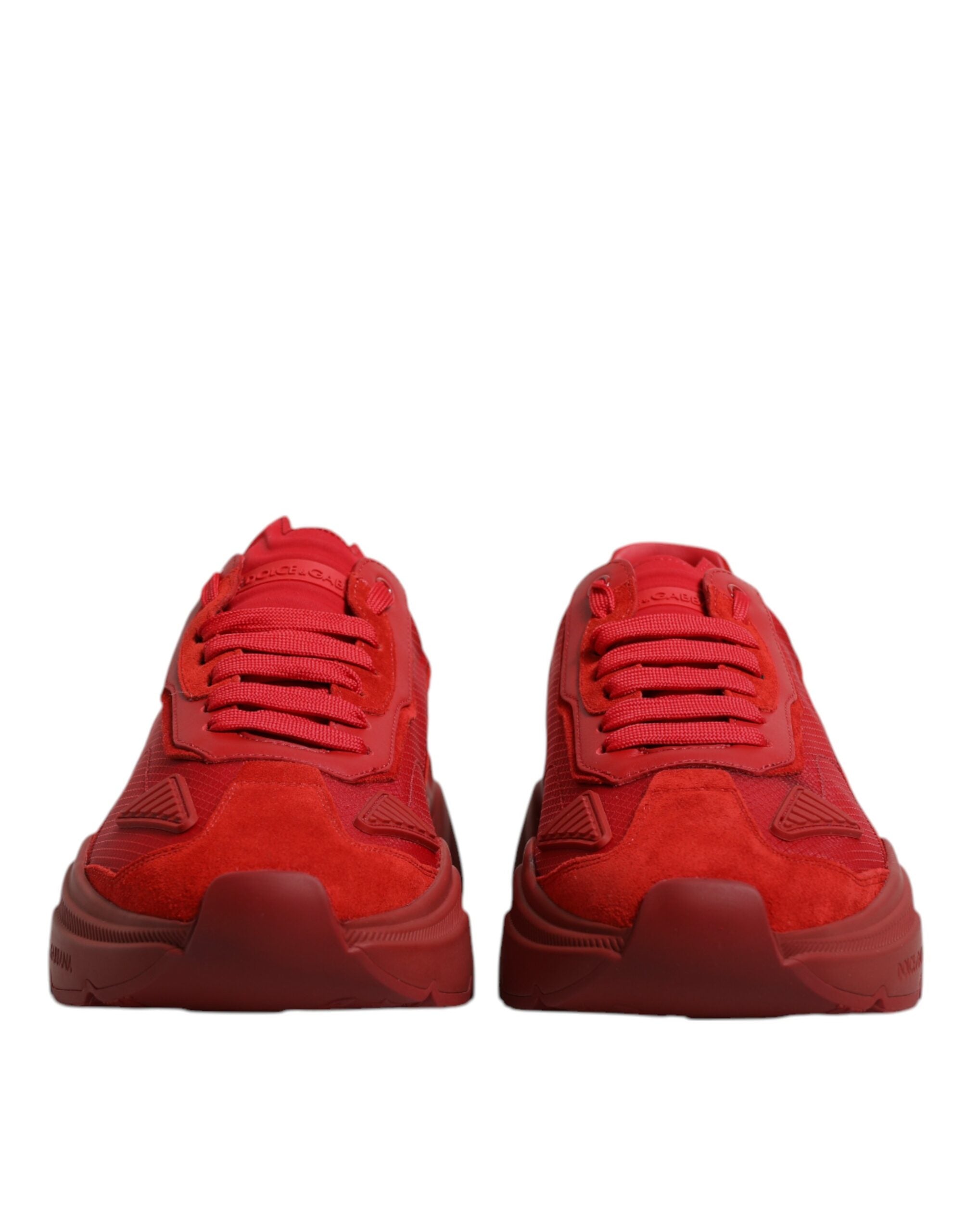 Dolce & Gabbana Red Leather Daymaster Low Top Sneakers Men's Shoes (Pre-Owned)