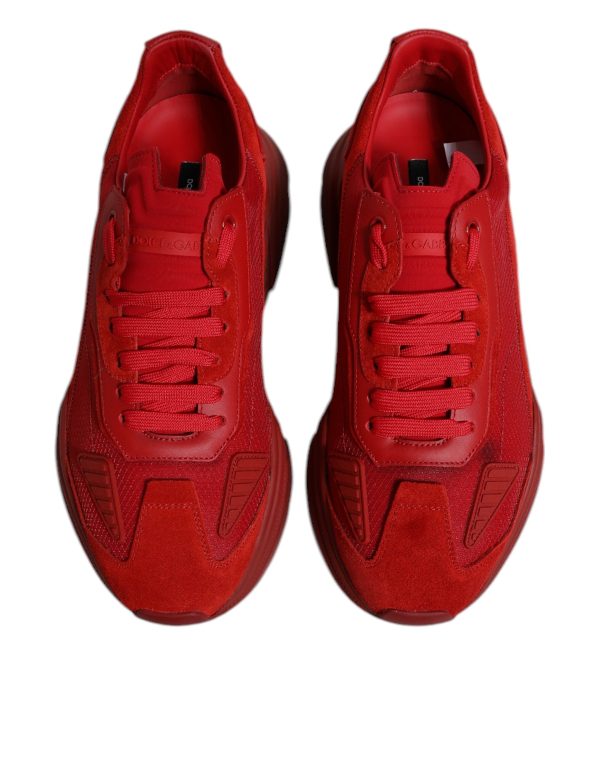Dolce & Gabbana Red Leather Daymaster Low Top Sneakers Men's Shoes (Pre-Owned)