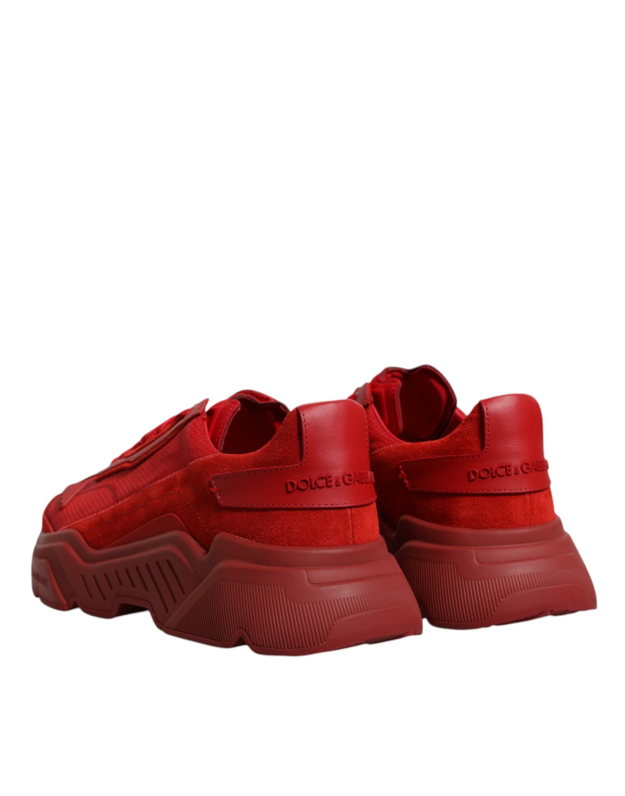 Dolce & Gabbana Red Leather Daymaster Low Top Sneakers Men's Shoes (Pre-Owned)