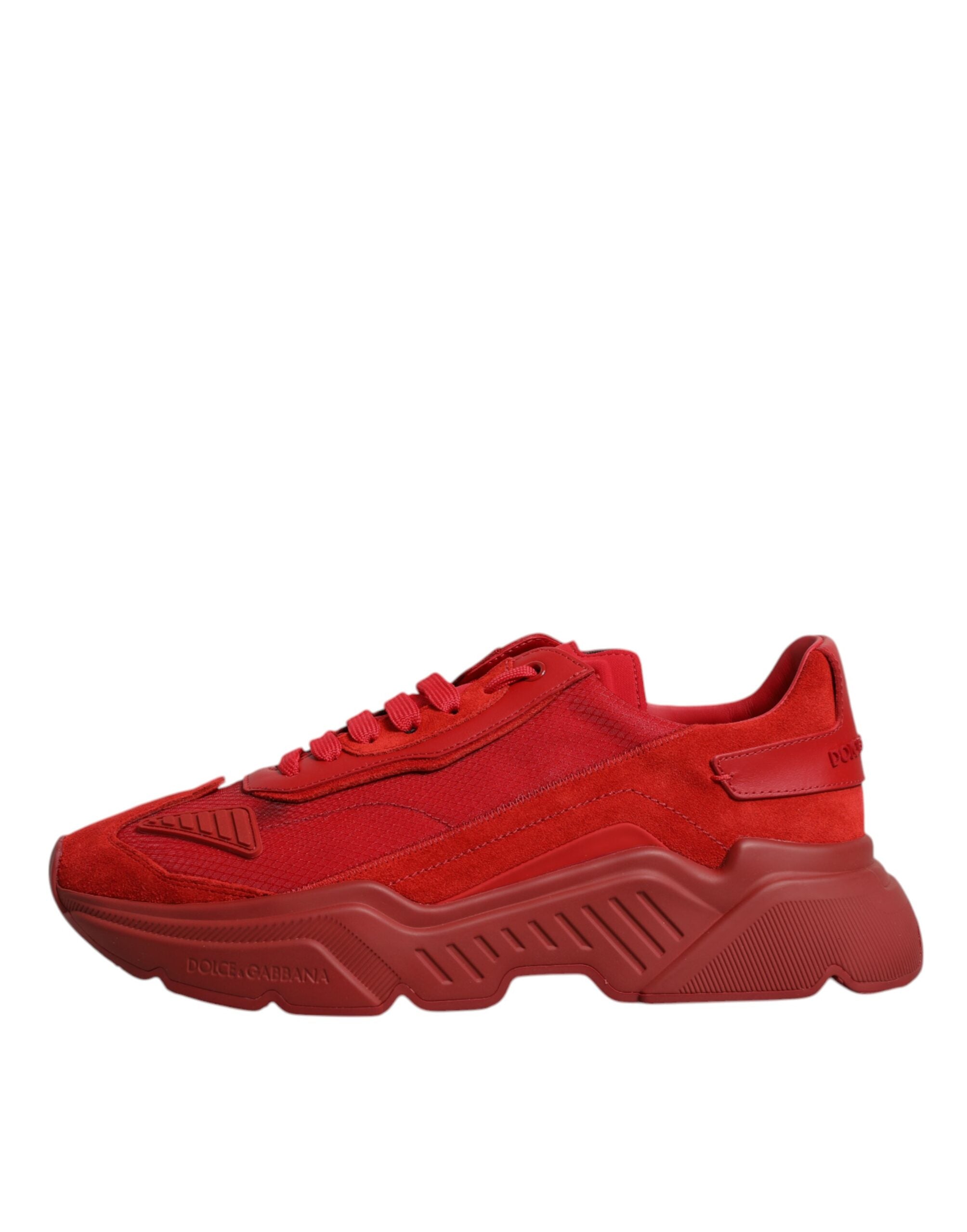 Dolce & Gabbana Red Leather Daymaster Low Top Sneakers Men's Shoes (Pre-Owned)