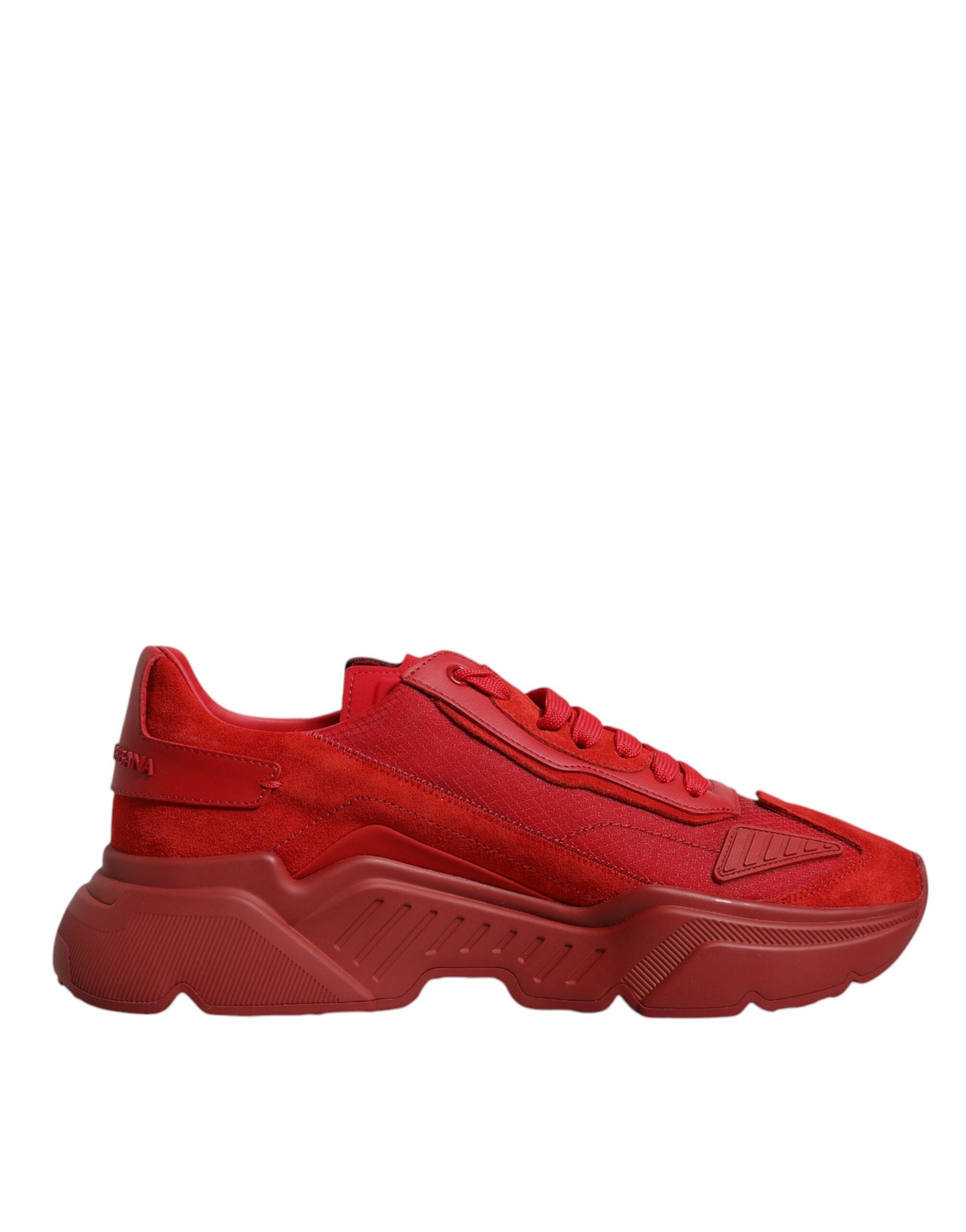 Dolce & Gabbana Red Leather Daymaster Low Top Sneakers Men's Shoes (Pre-Owned)