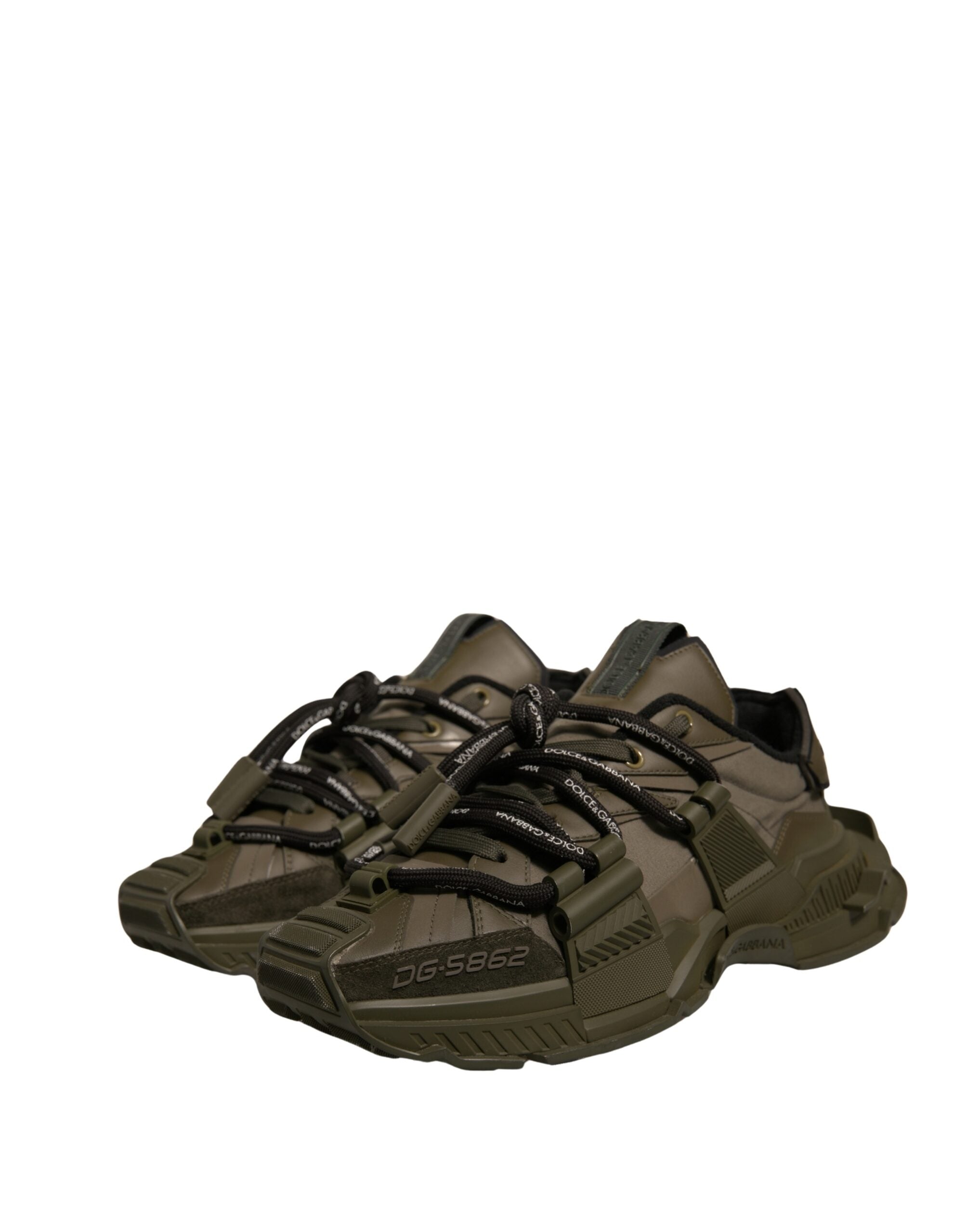 Dolce & Gabbana Military Green Space Low Top Sneakers Men's Shoes (Pre-Owned)